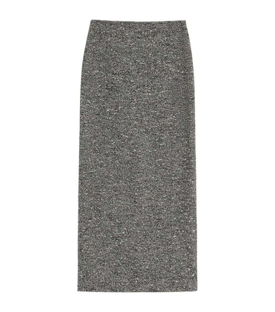 Valentino Womens Wool-Blend Midi Skirt Image 1