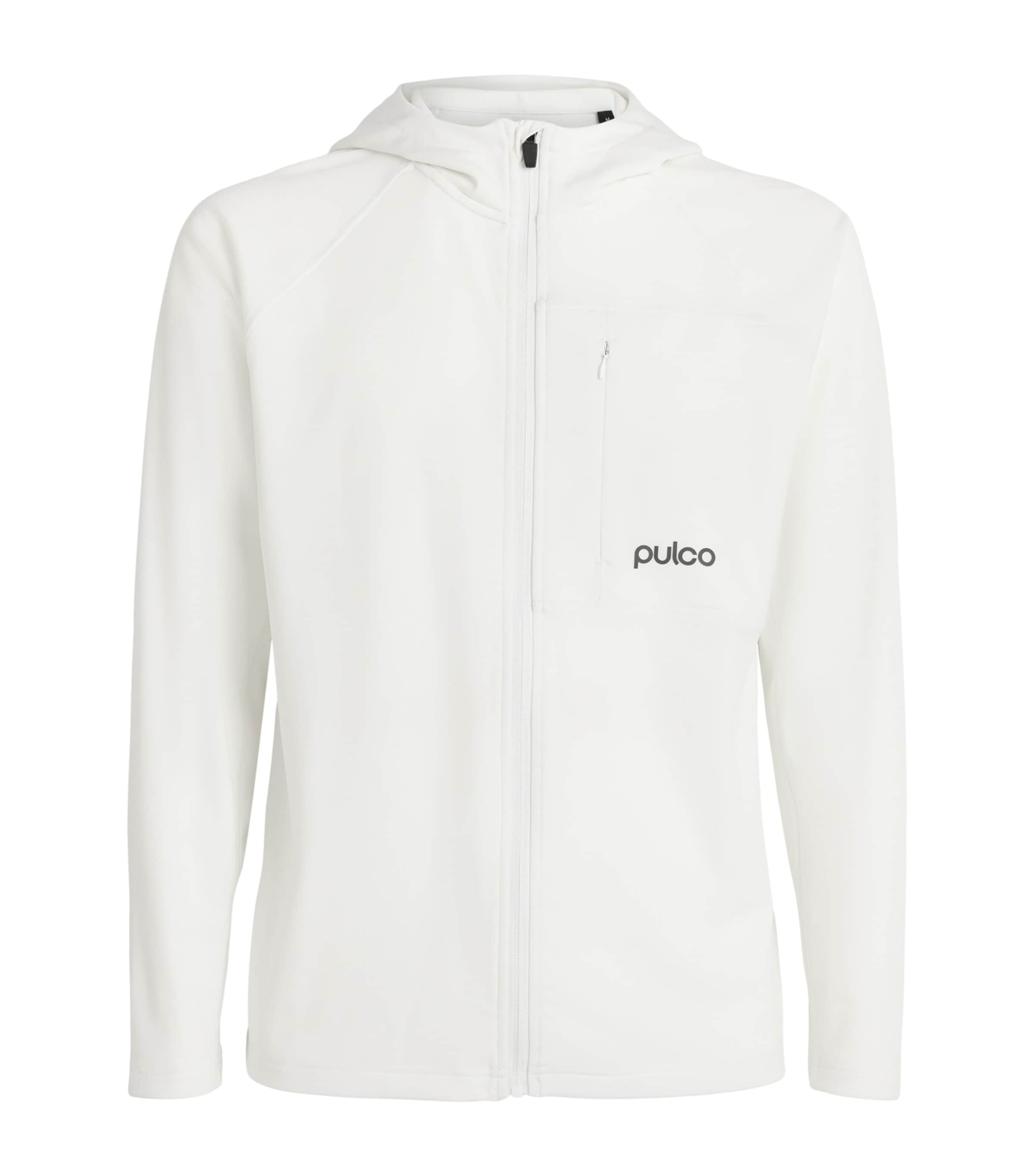 Pulco Studios Mens Full Zip Training Hoodie White Image 1