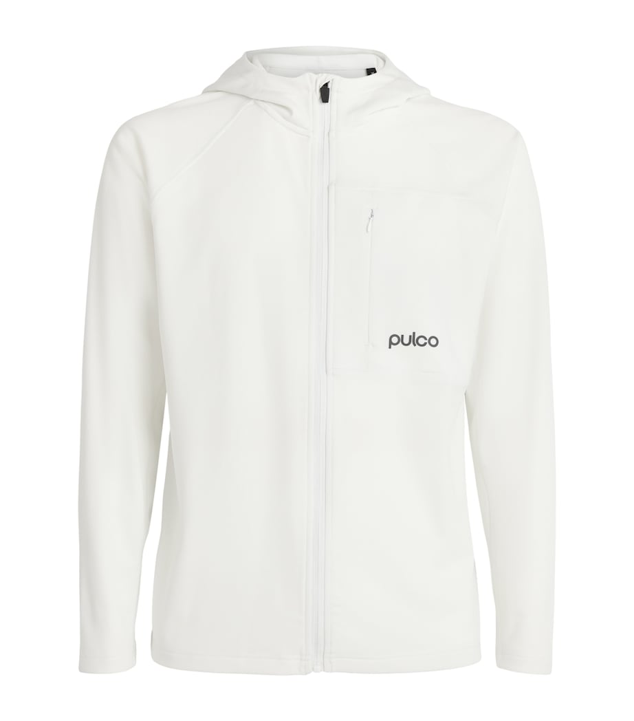Pulco Studios Mens Full Zip Training Hoodie White Image 1