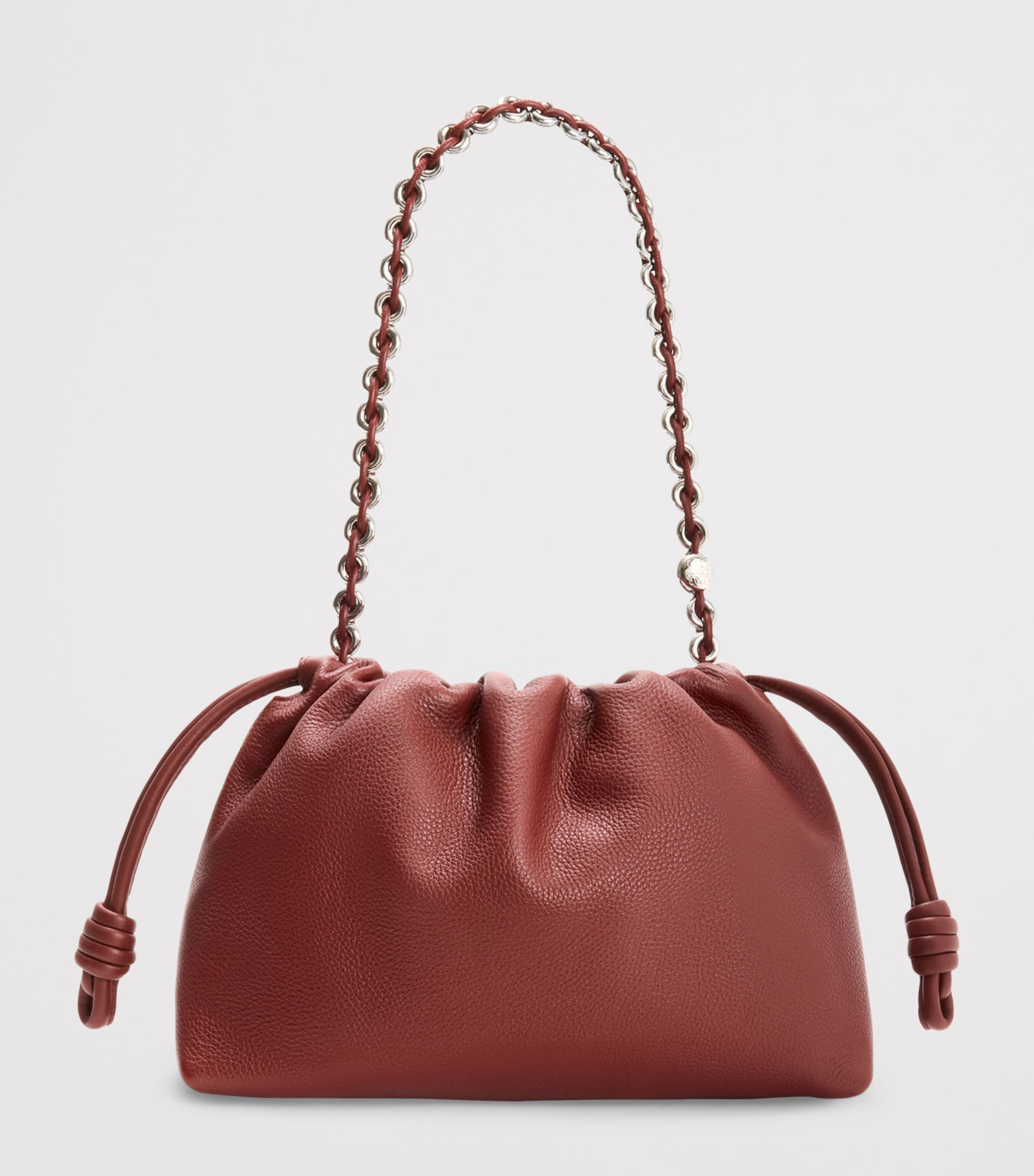 Medium Leather Flamenco Shoulder Bag MAHOGANY Image 5
