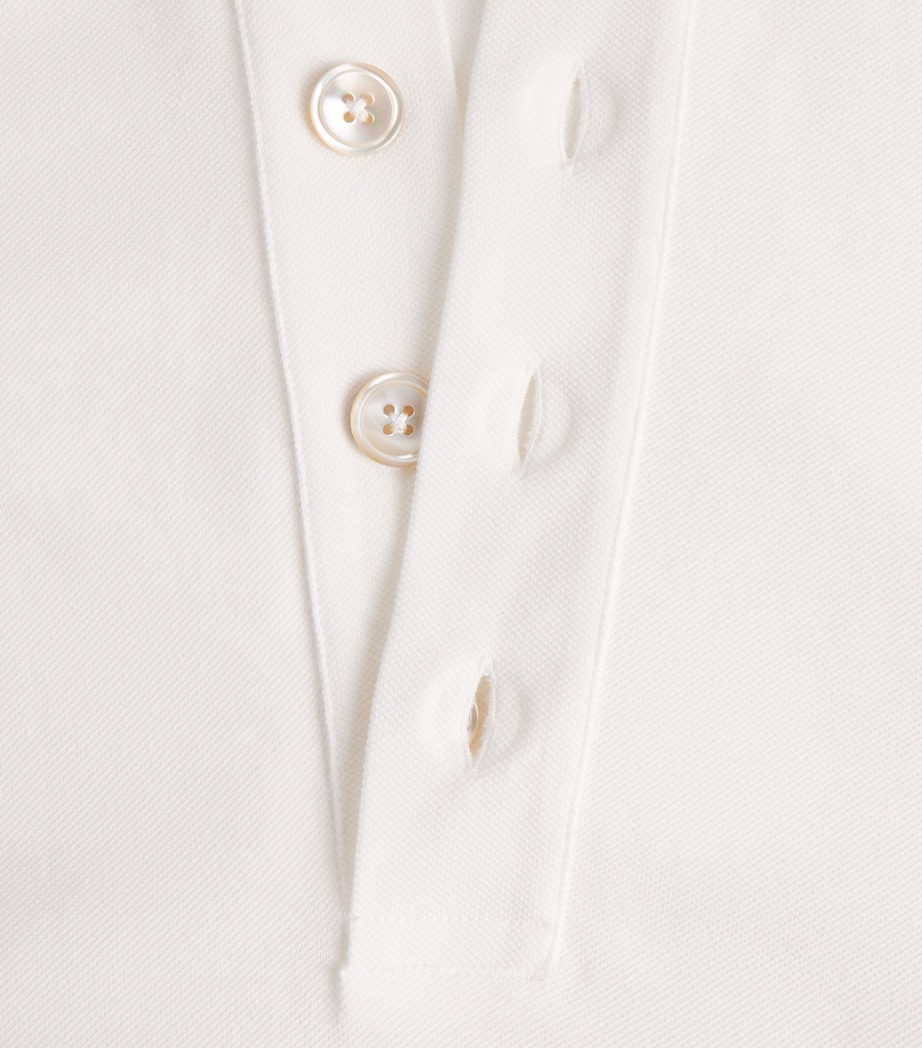 Eleventy Mens Cotton Polo Shirt Bianco Image 6