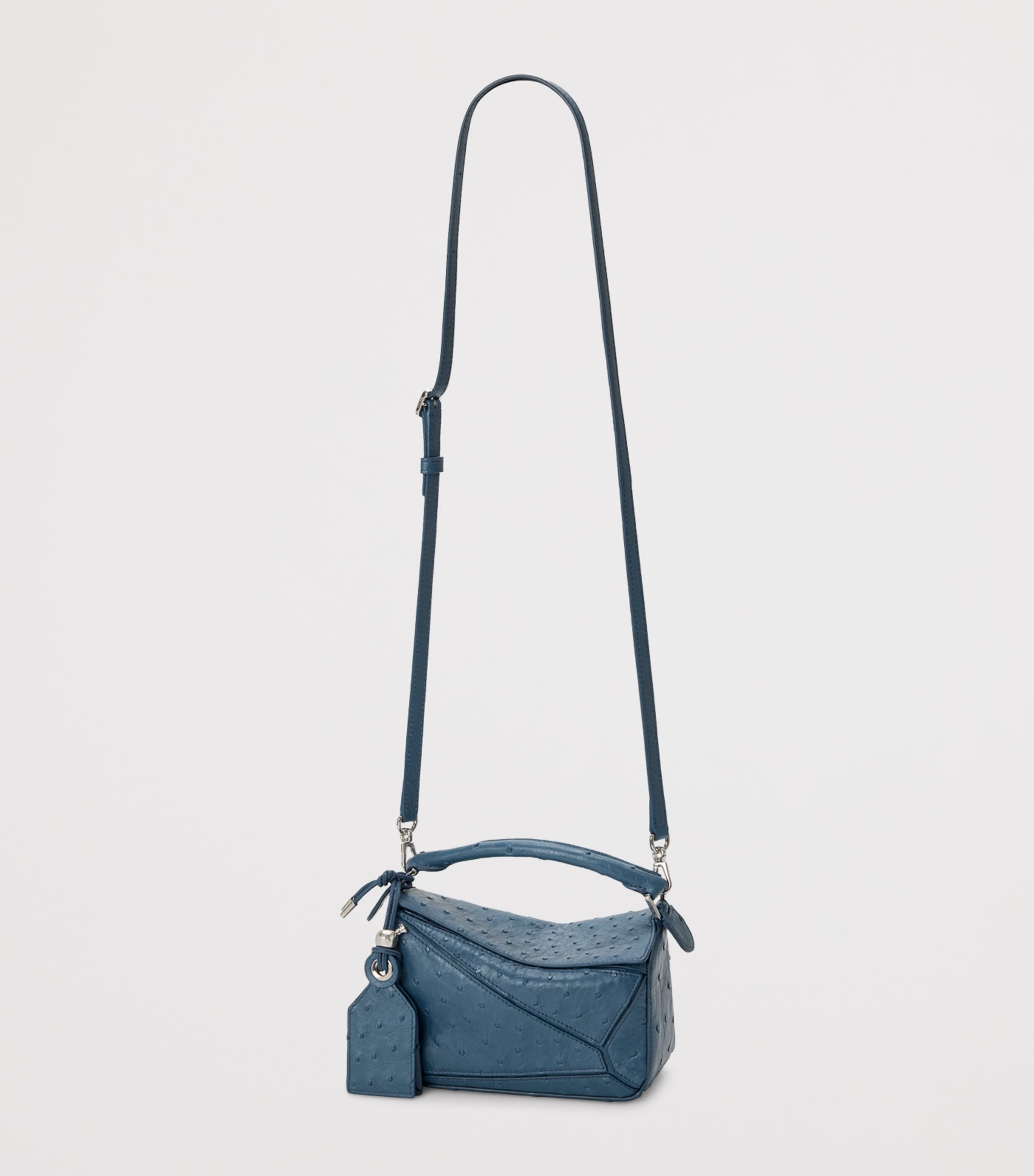 Mini Leather Puzzle Top-Handle Bag DENIM Image 10