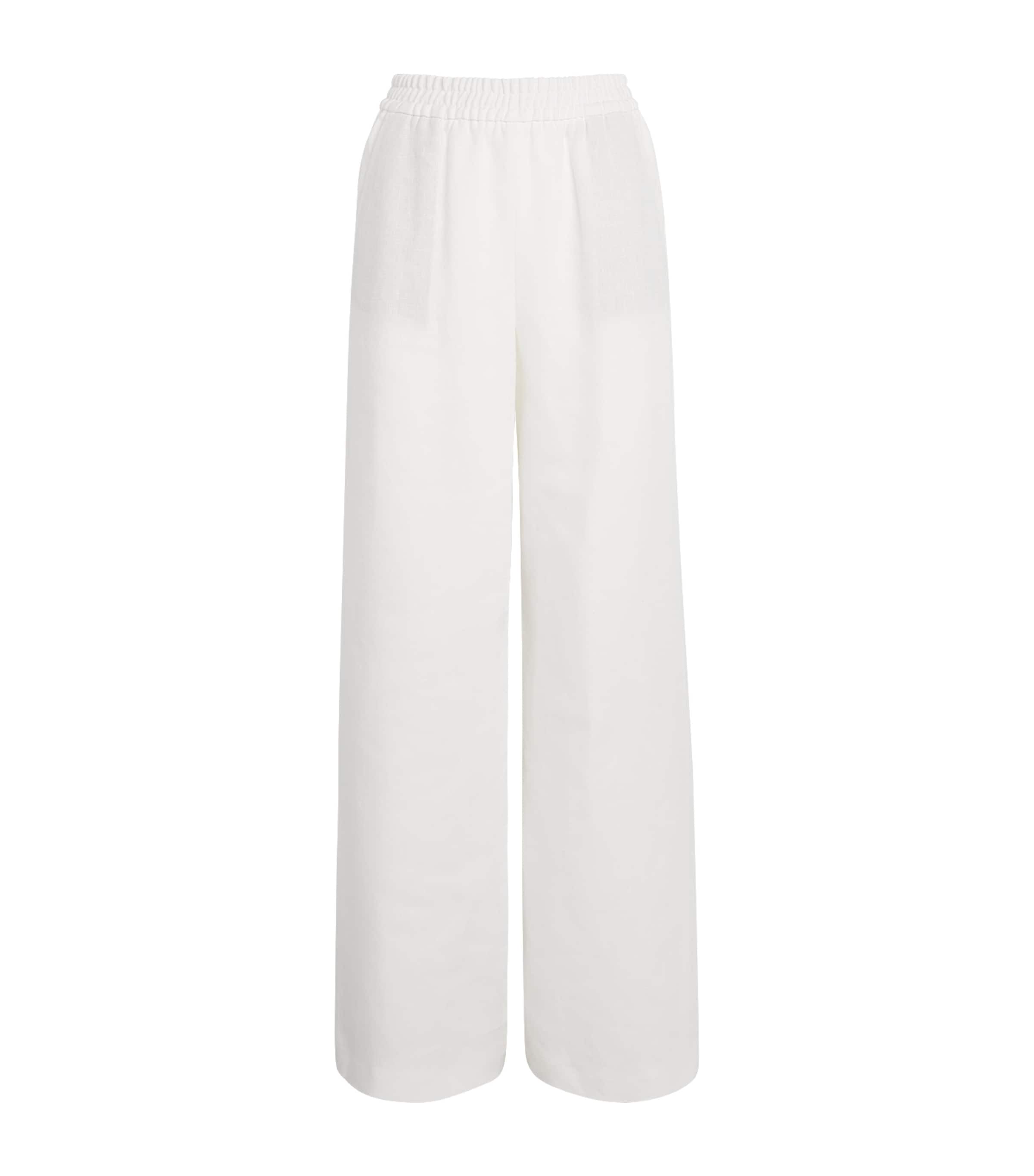 Eleventy Linen Elasticated Trousers Bianco Image 1