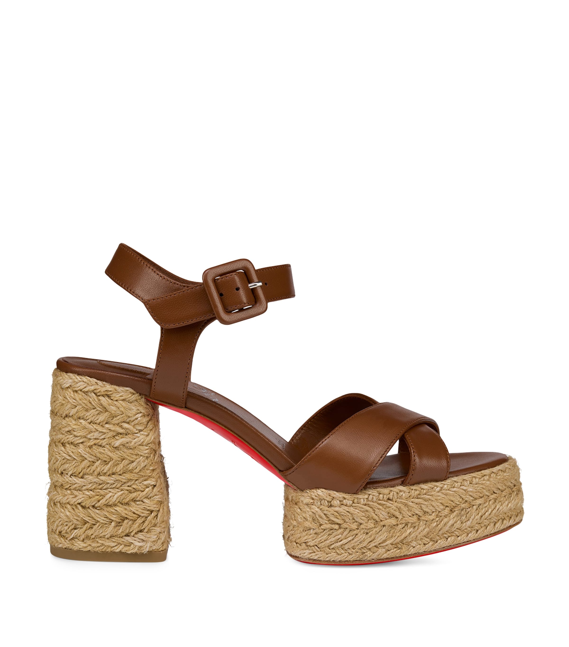 【Christian Louboutin】 Calakala 85 レザー ミュール CHRISTIAN LOUBOUTIN Calakala 85 leather espadrille platform