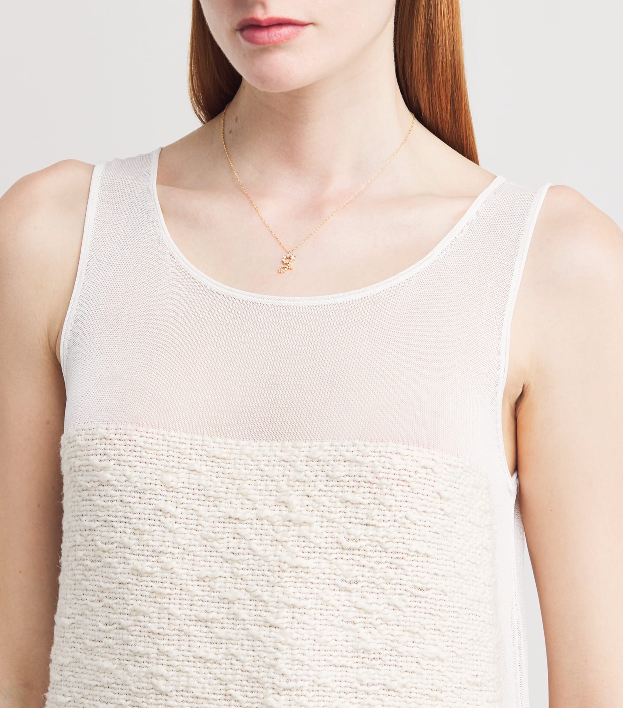 Yellow Gold and Diamond Soprano 'G' Necklace YELLOW GOLD Image 4