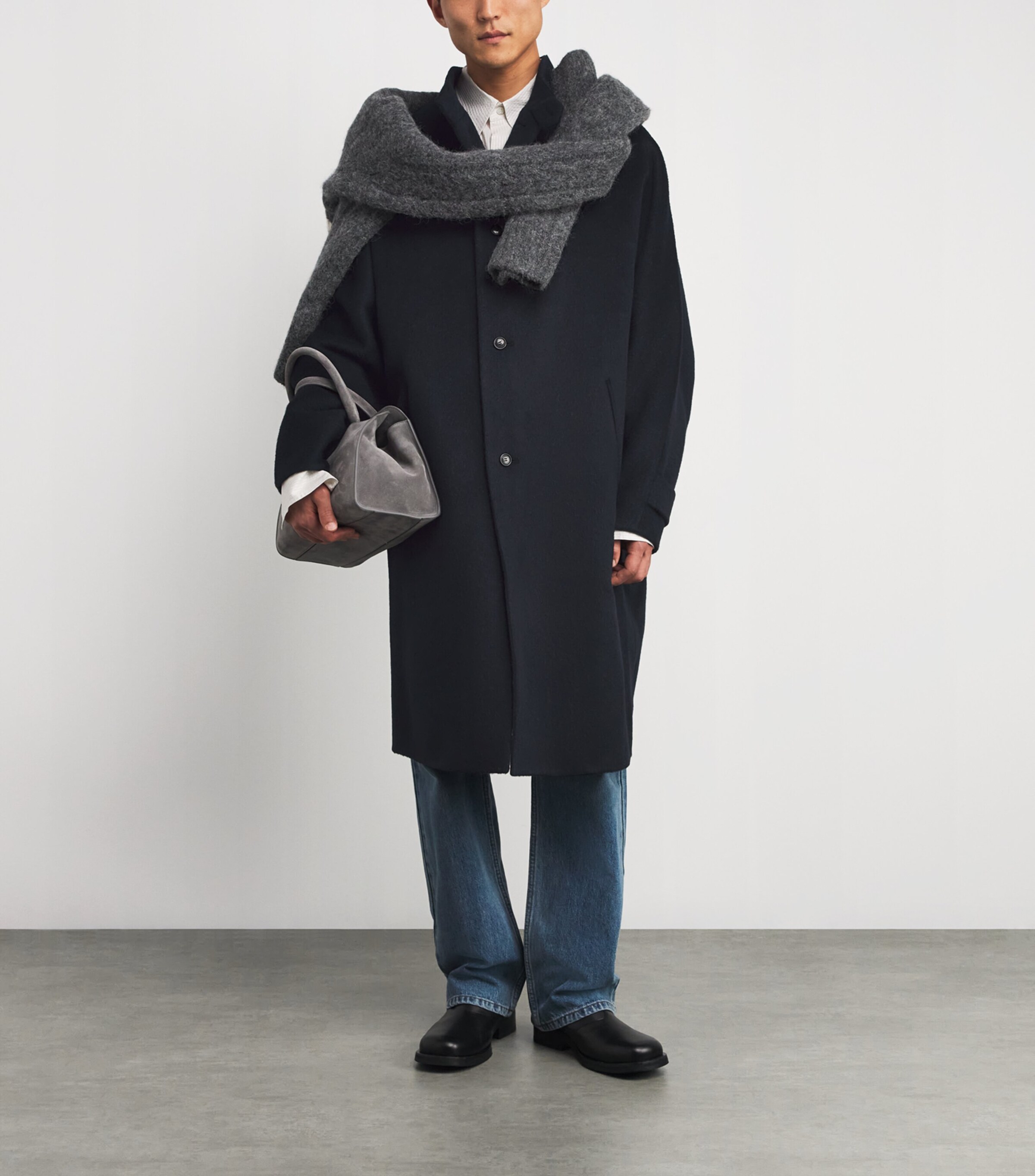 Wool-Alpaca Overcoat DARK NAVY DN Image 2