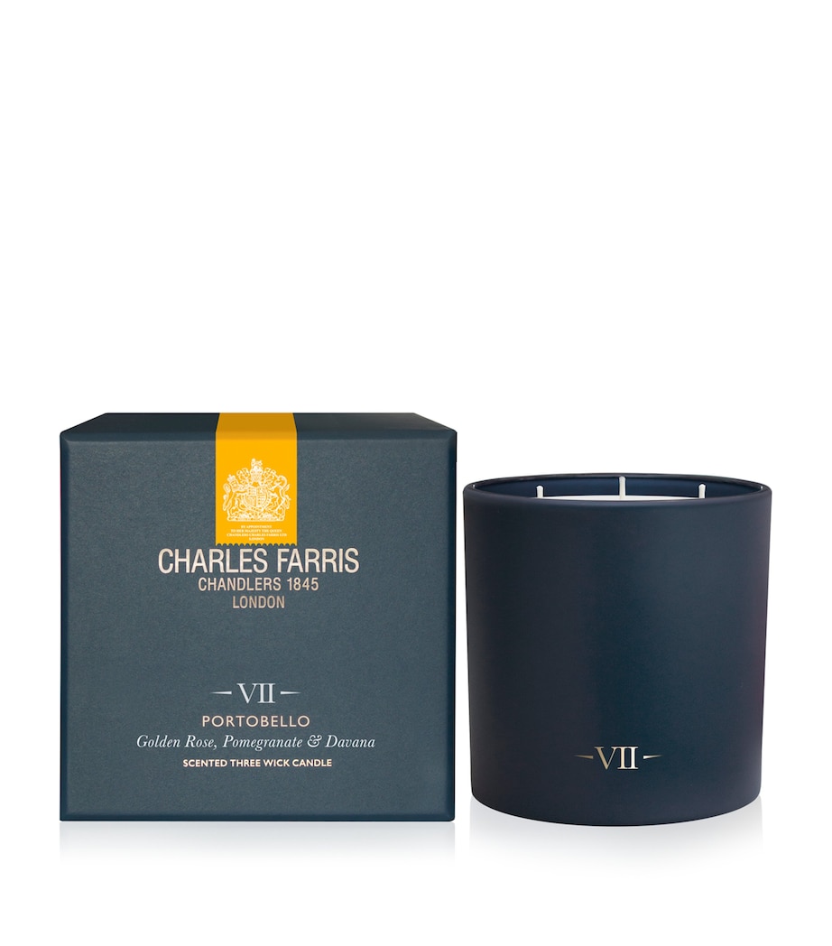 Charles Farris Portobello VII Scented Candle (210g) Blue Image 2