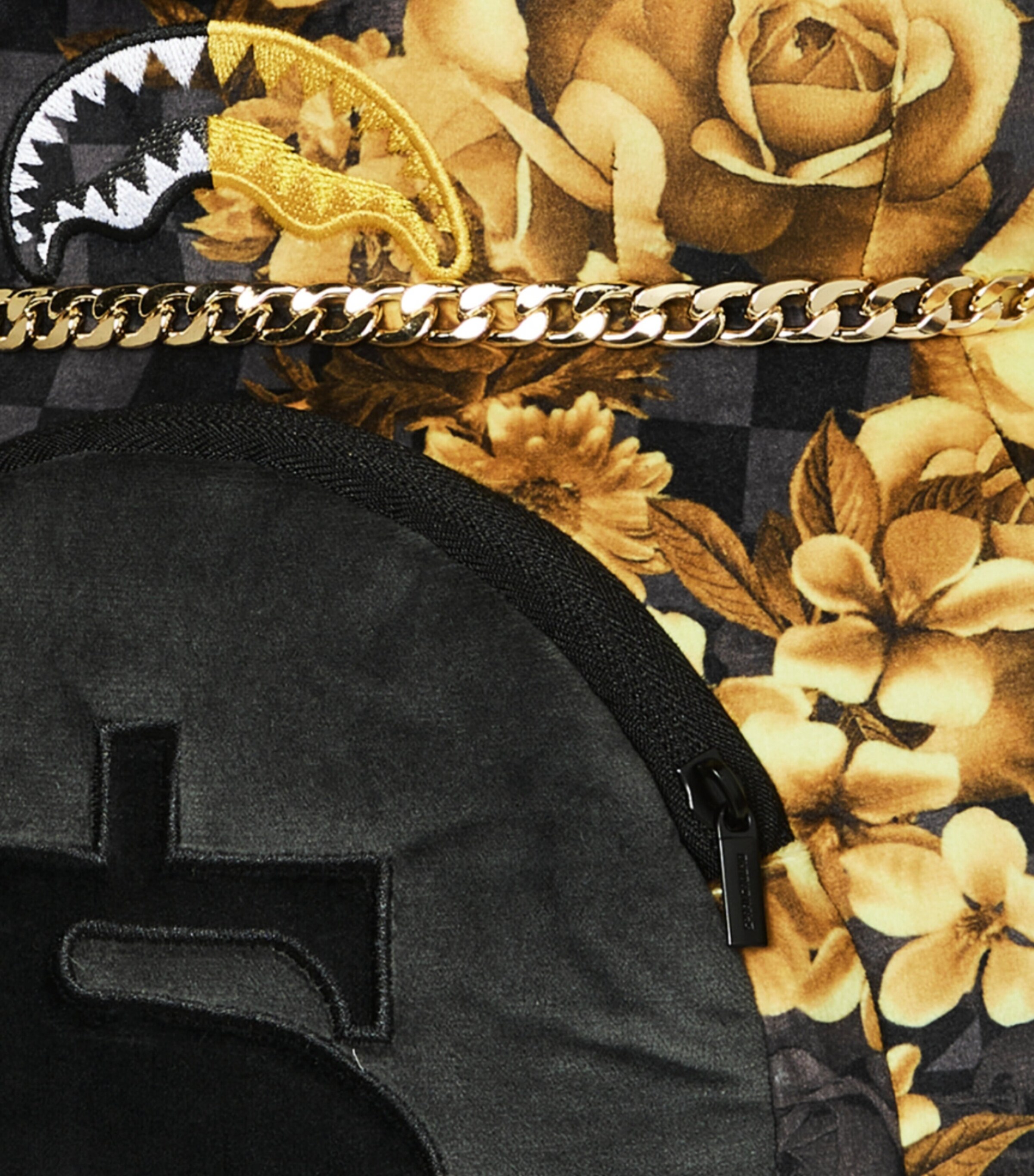 Sprayground Floral Remix Moneybear Backpack Gold Floral Remix Image 7