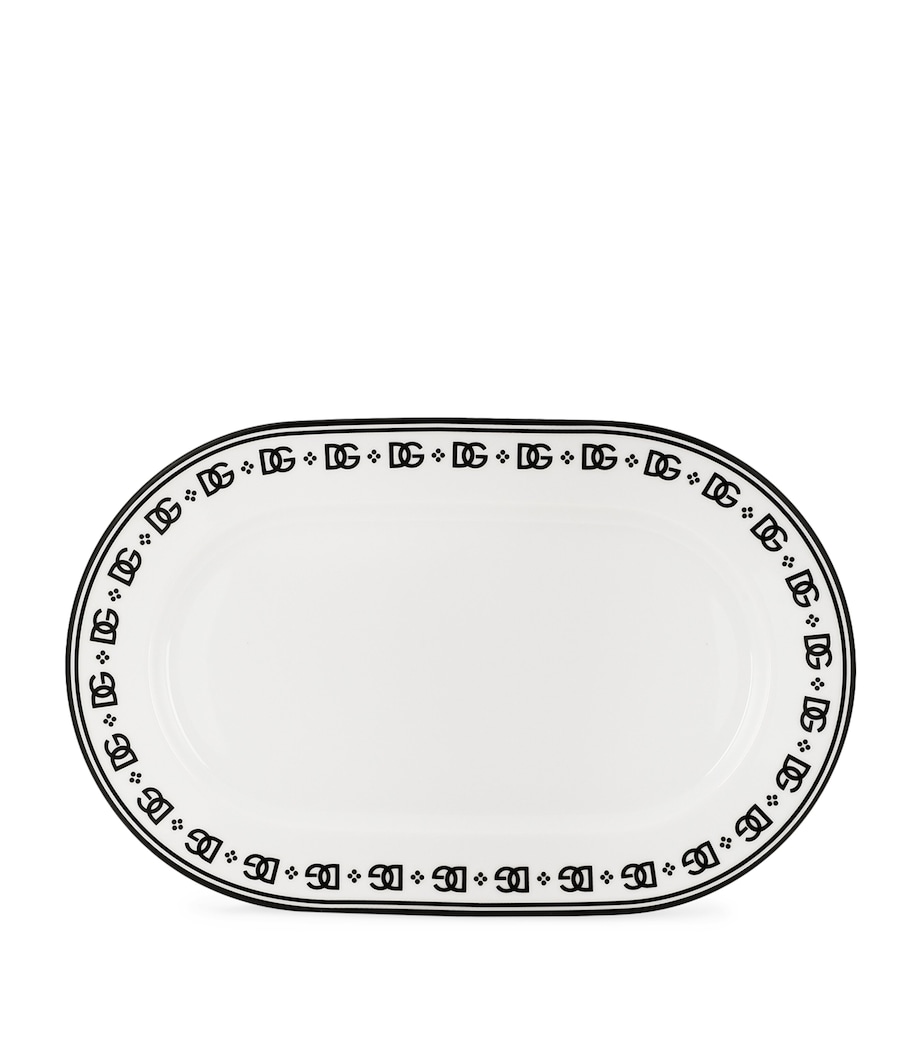 Porcelain DG Serving Plate (45.5cm) U0082-DG LOGO BORDO Image 1