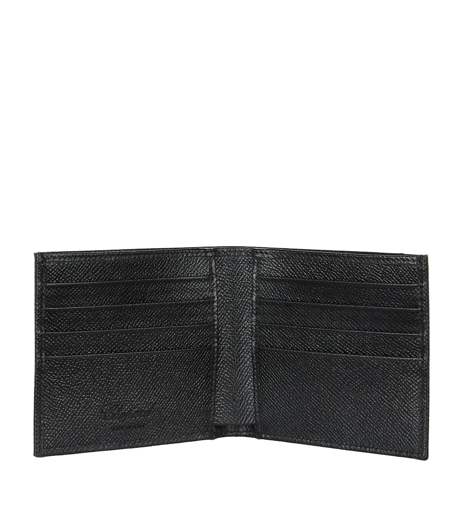 Small Leather Il Classico Bifold Wallet BLACK Image 2