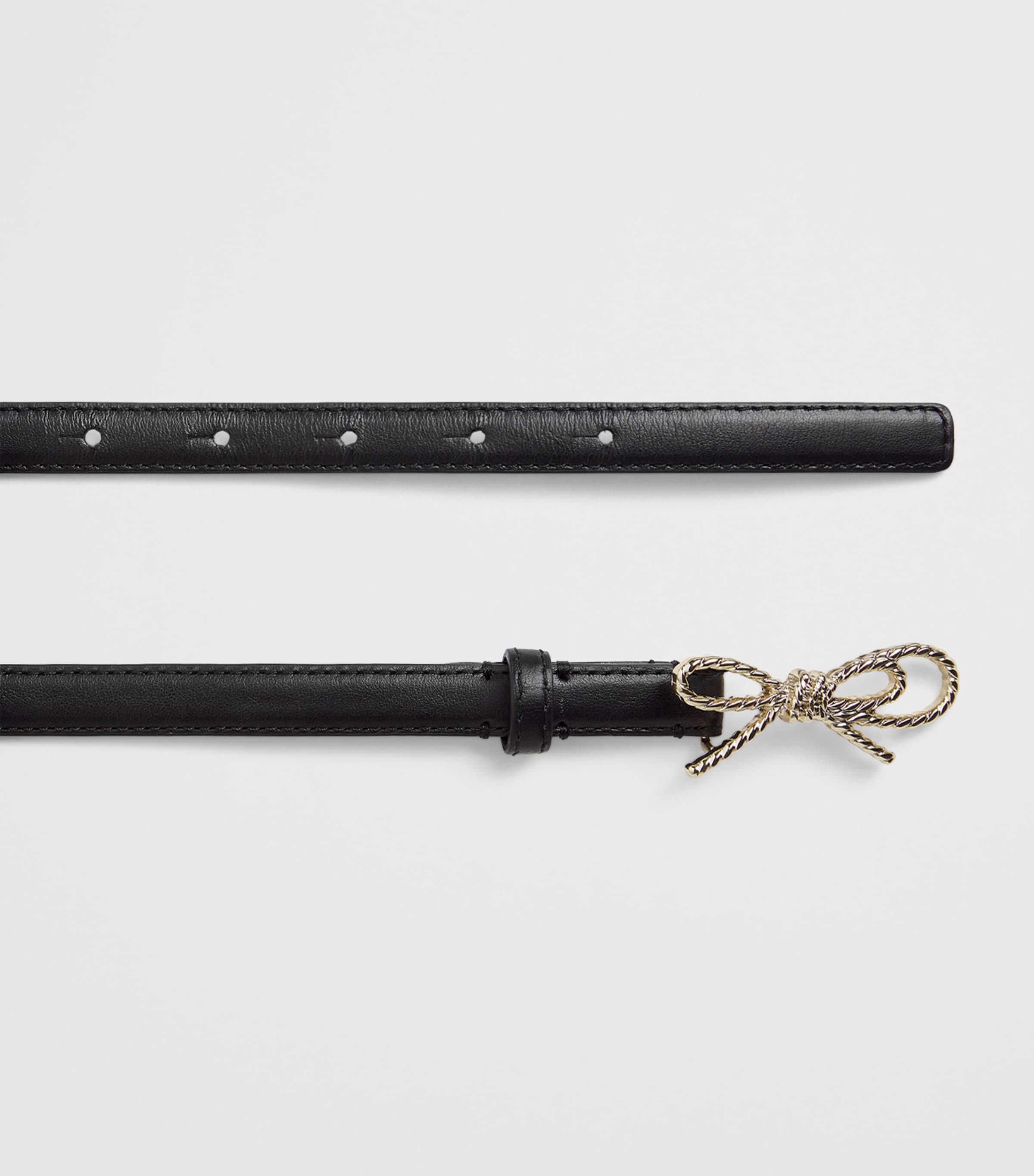 Claudie Pierlot Leather Knot Belt Black Image 4