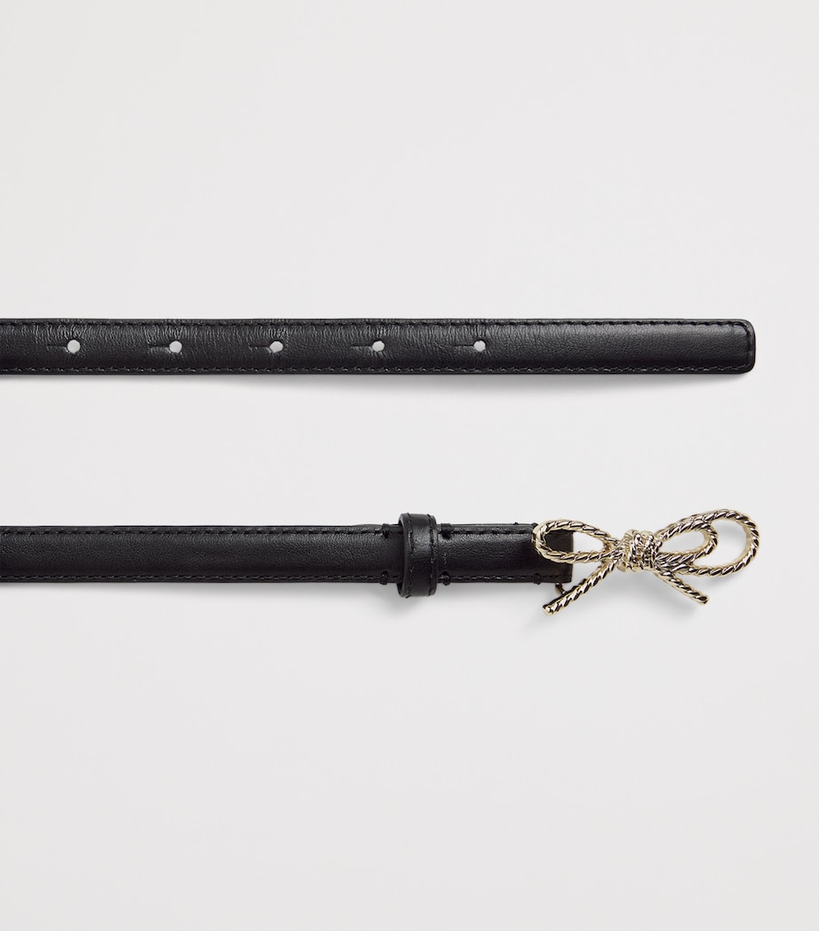 Claudie Pierlot Leather Knot Belt Black Image 4