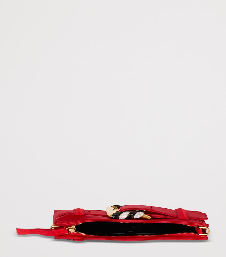 Satin Anthem Clutch Bag M39 ROUGE/CRISTAL Image 3