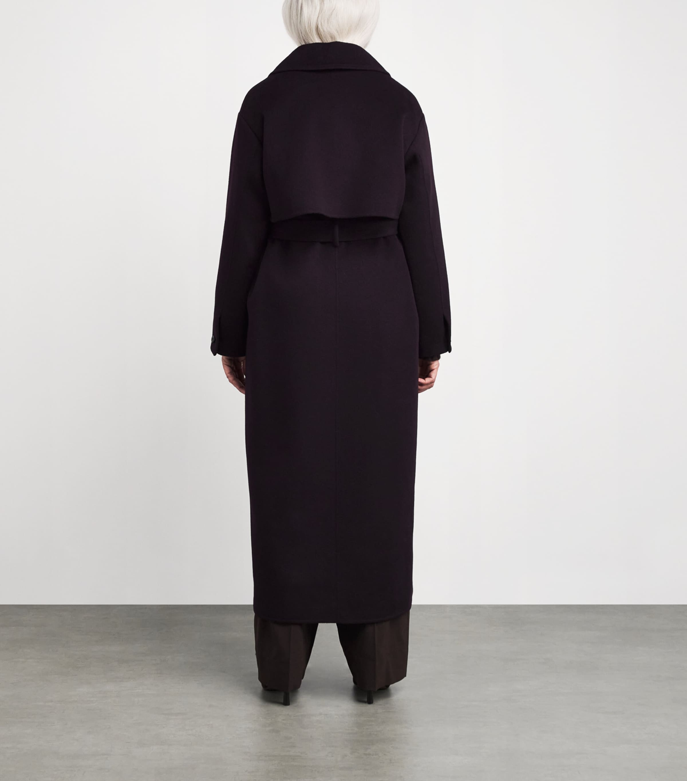 Wool-Cashmere Double-Breasted Coat B3196 Image 4