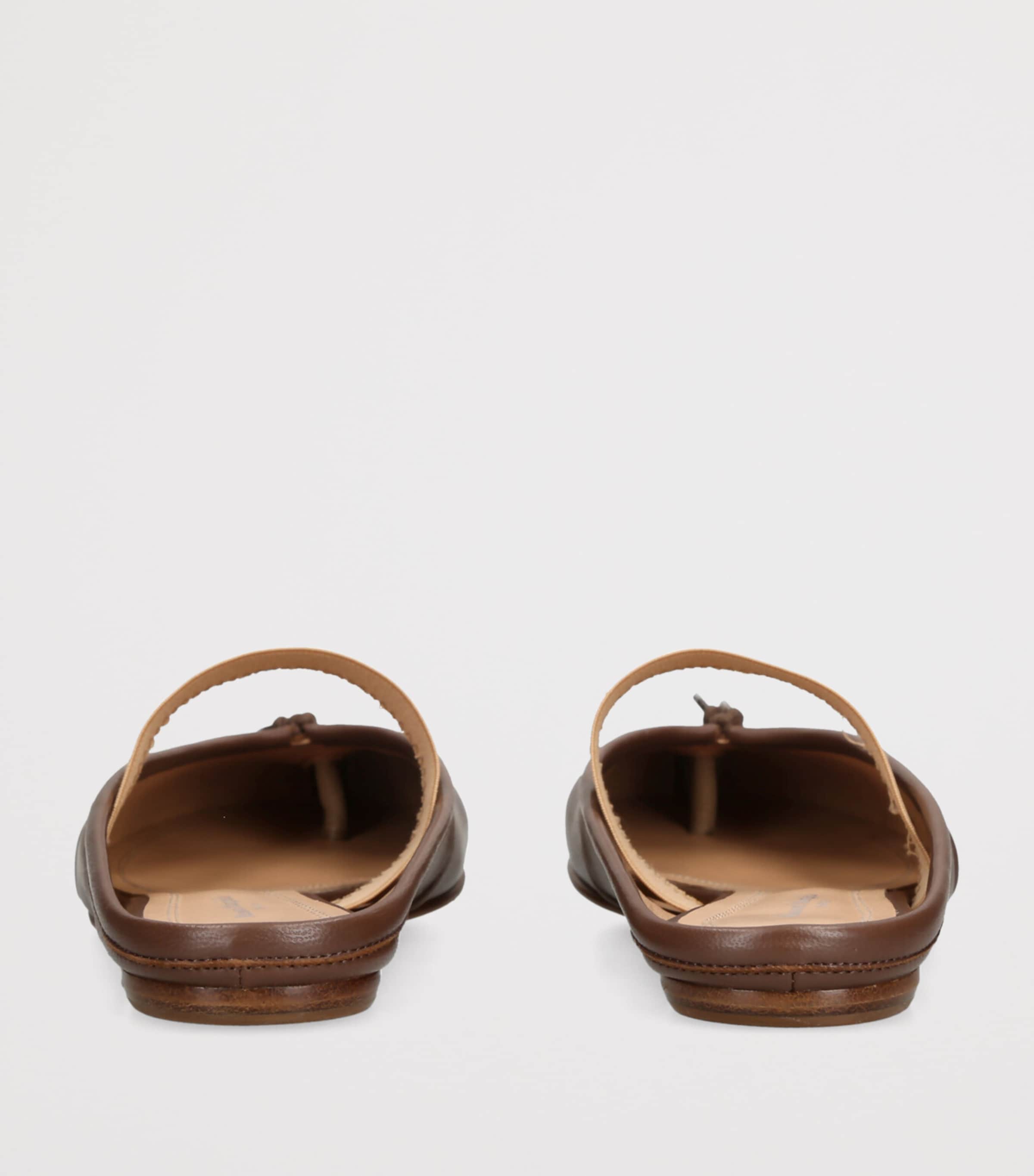 Leather Tabi Ballet Mules BROWN Image 2