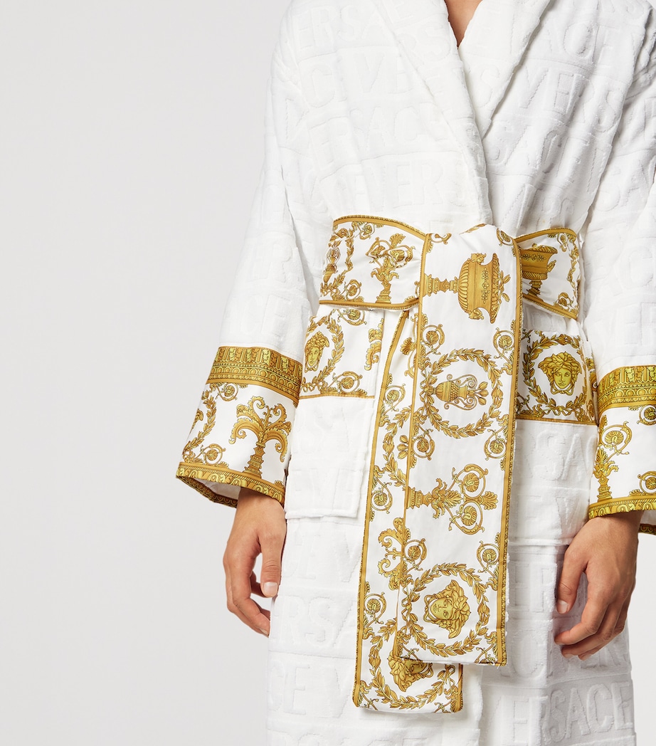 Cotton Baroque Robe WHITE Image 3