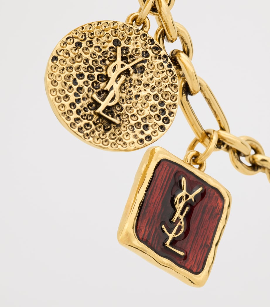 Saint Laurent Enamelled Cassandre Charm Bracelet Image 2