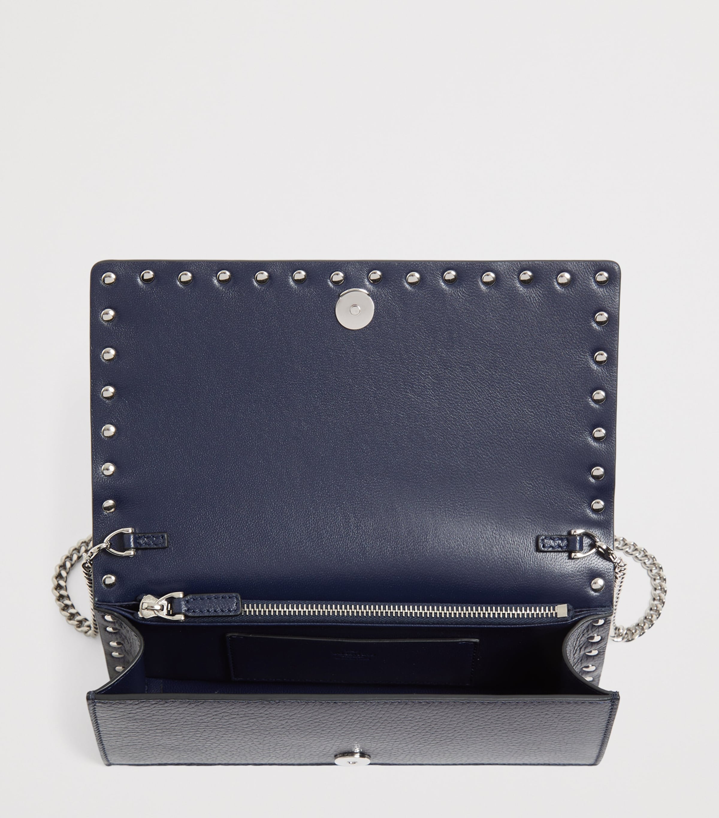 Valentino Garavani Leather Rockstud Chain Wallet Image 5