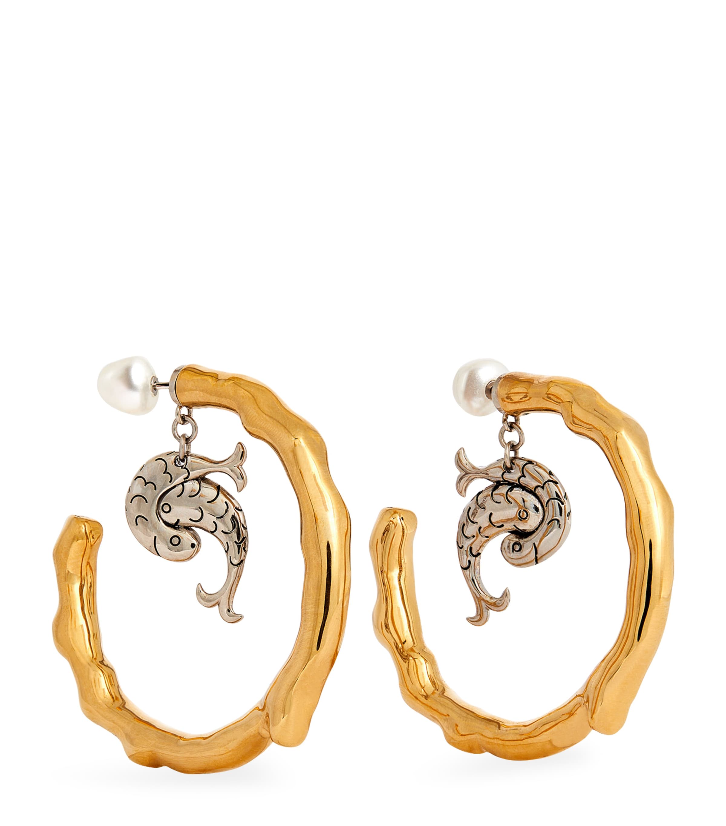 Shop Pucci Aquarius Hoop Earrings In Gold