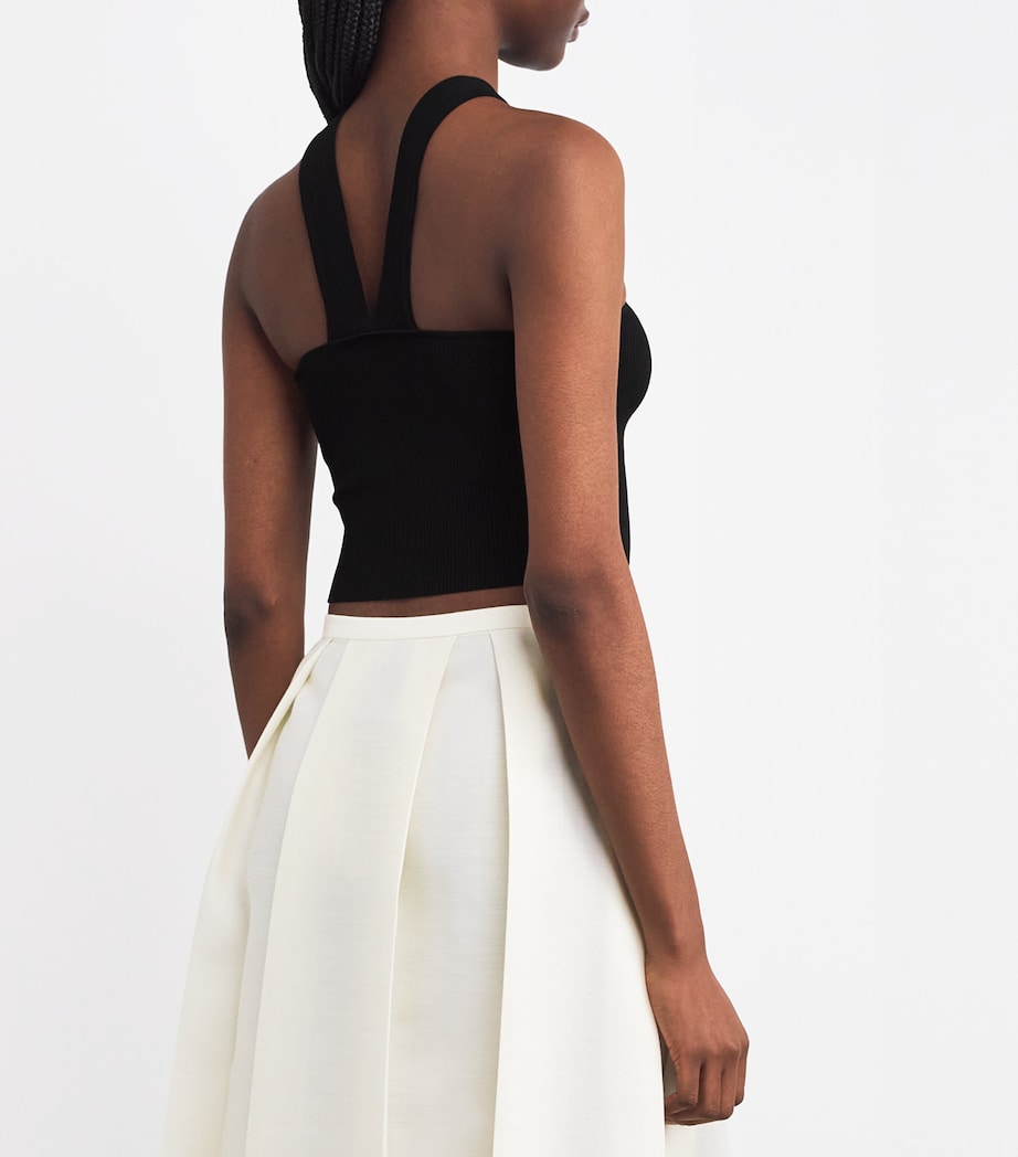 Knitted Bow Top BLACK Image 4