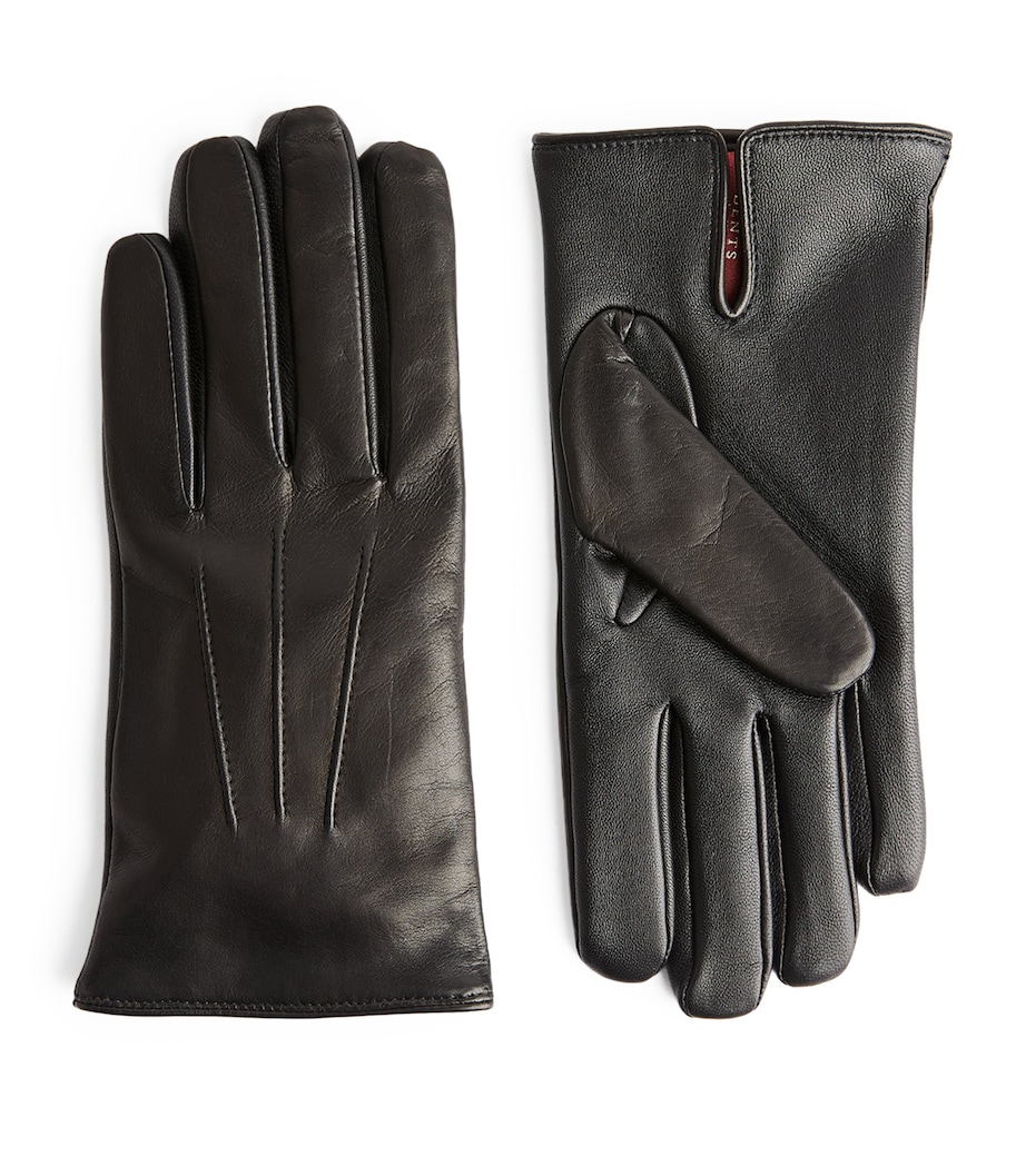 DENTS Black Leather Unlined Gloves Harrods US - Main Image