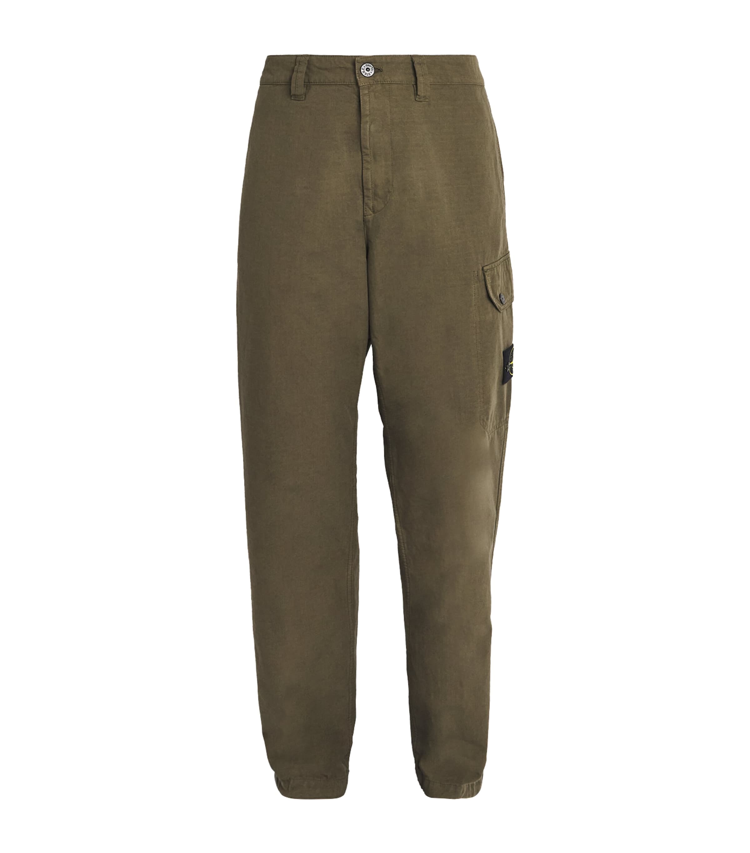 Stone Island Green Cotton Ripstop Cargo Trousers | Harrods US