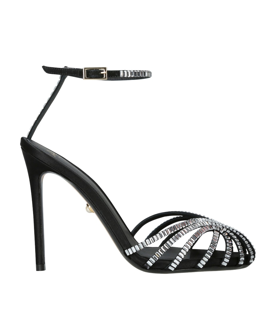 Satin Embellished Penelope Heeled Sandals 110 BLACK/COMB Image 1