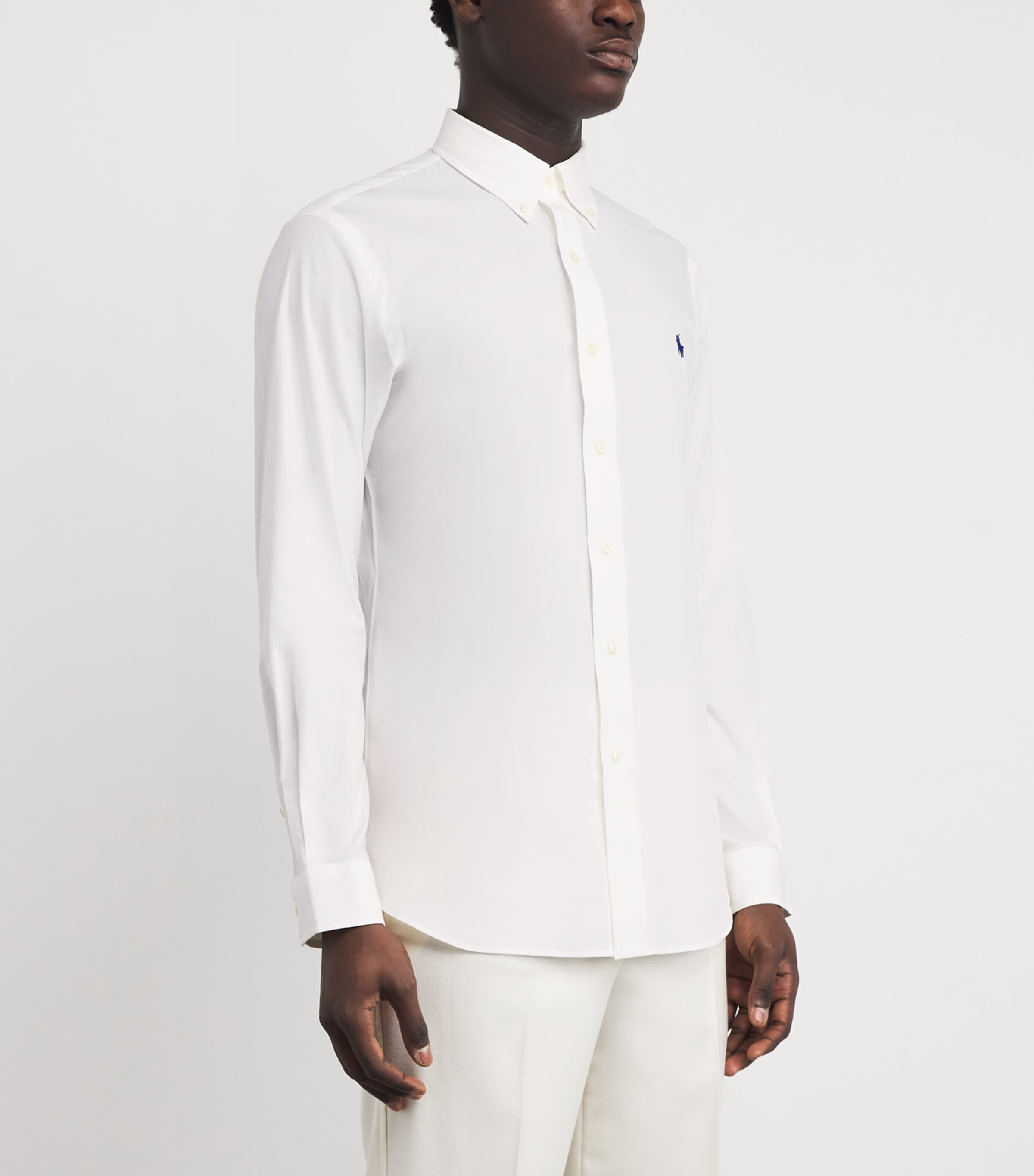 Polo Ralph Lauren Mens Poplin Custom Fit Shirt White Image 3