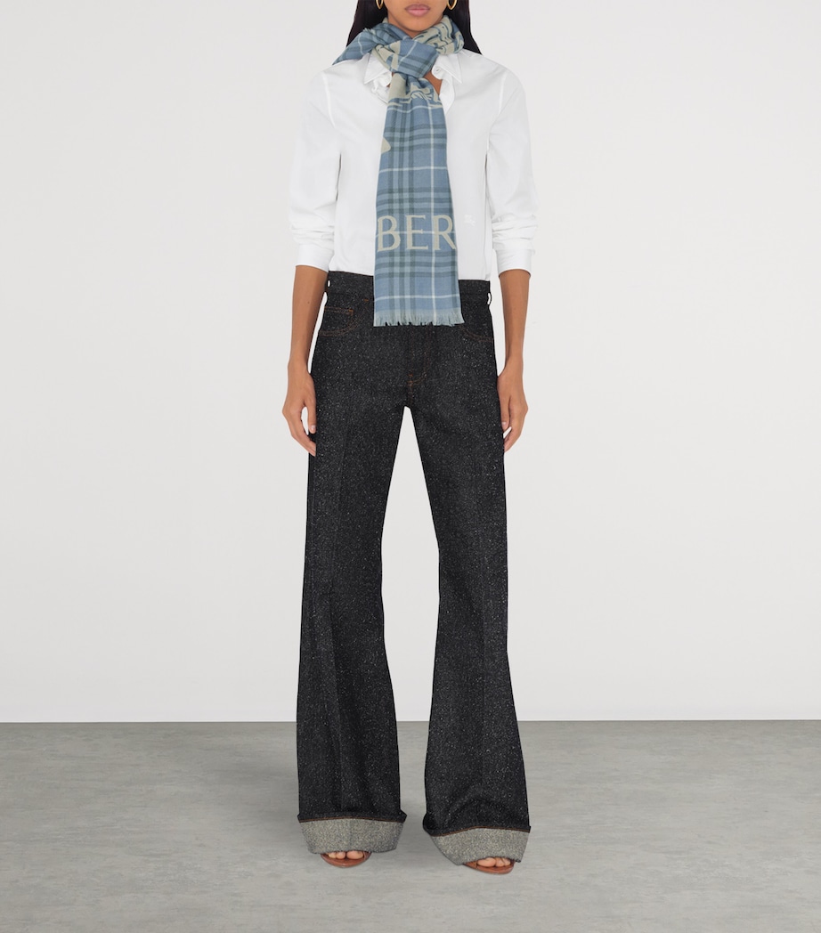 Wool Wide EKD Scarf PEWTER Image 4