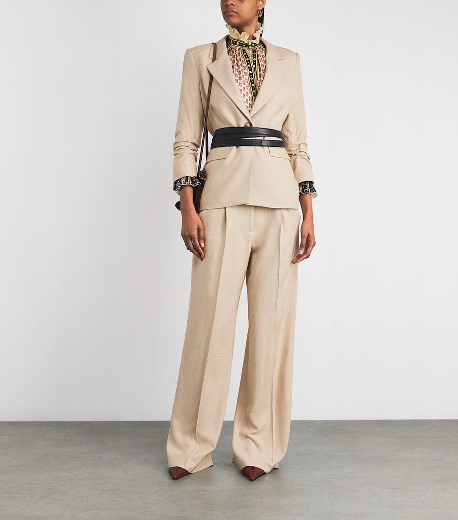 Marbeau Wide-Leg Trousers N0025 STONE KHAKI Image 2