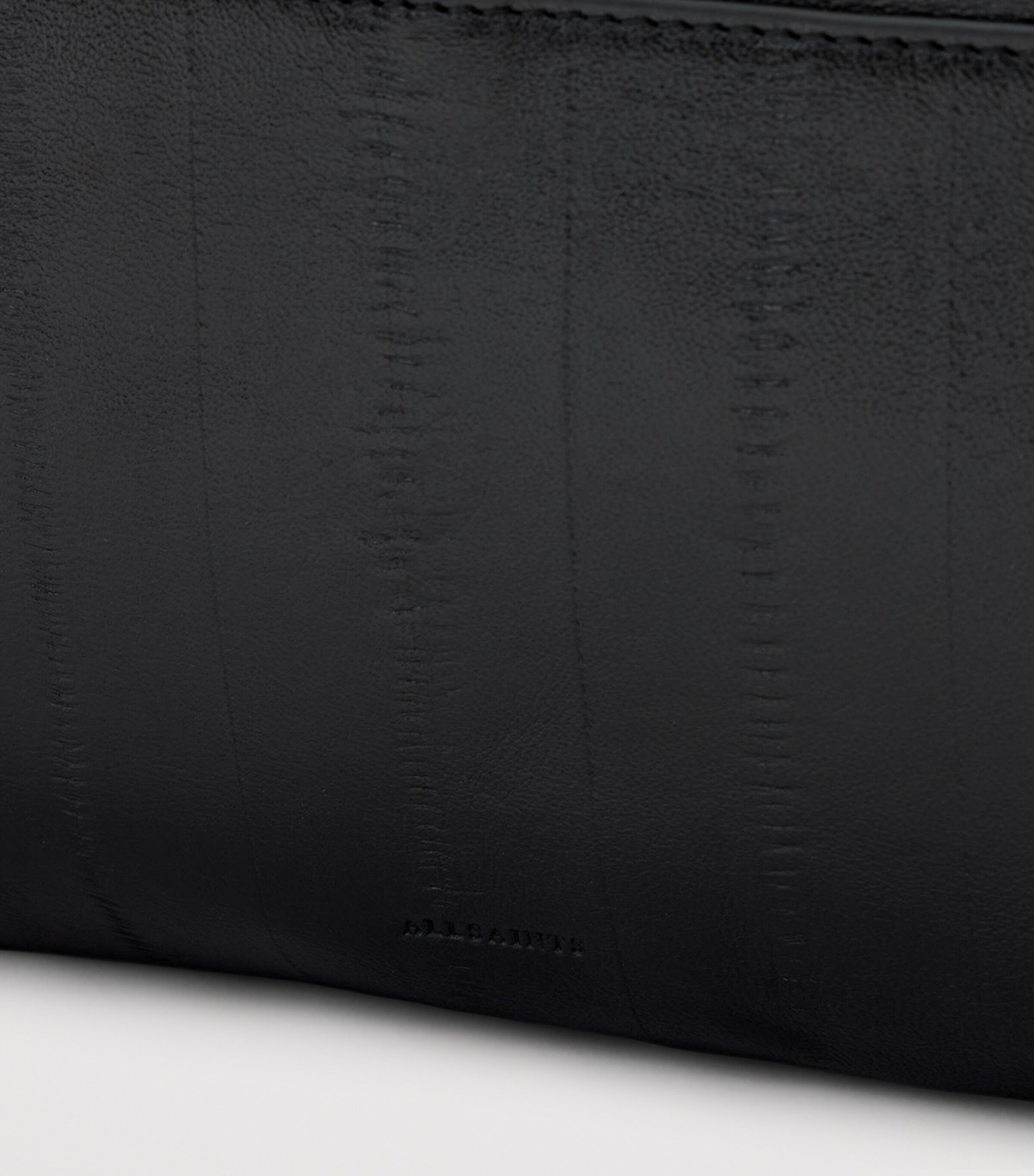 AllSaints Leather Asha Eel Shoulder Bag Black Image 6