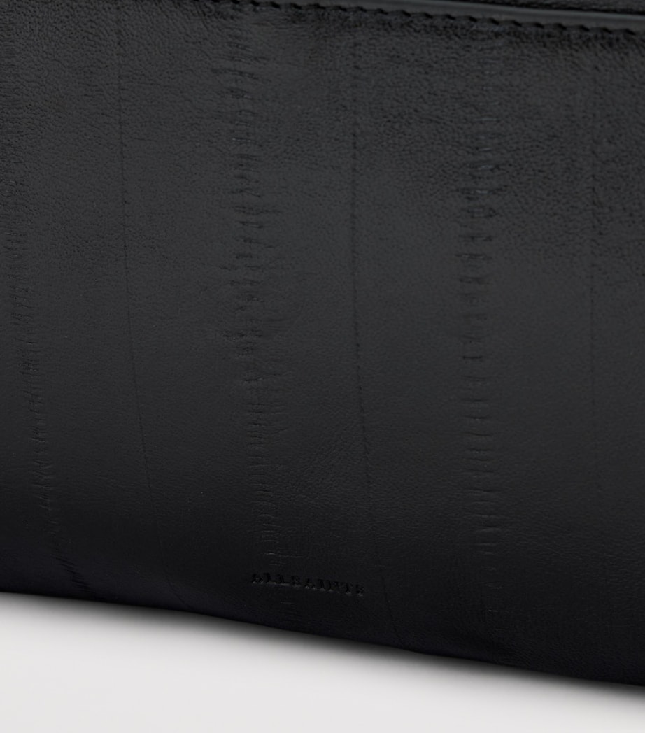 Leather Asha Eel Shoulder Bag BLACK Image 6