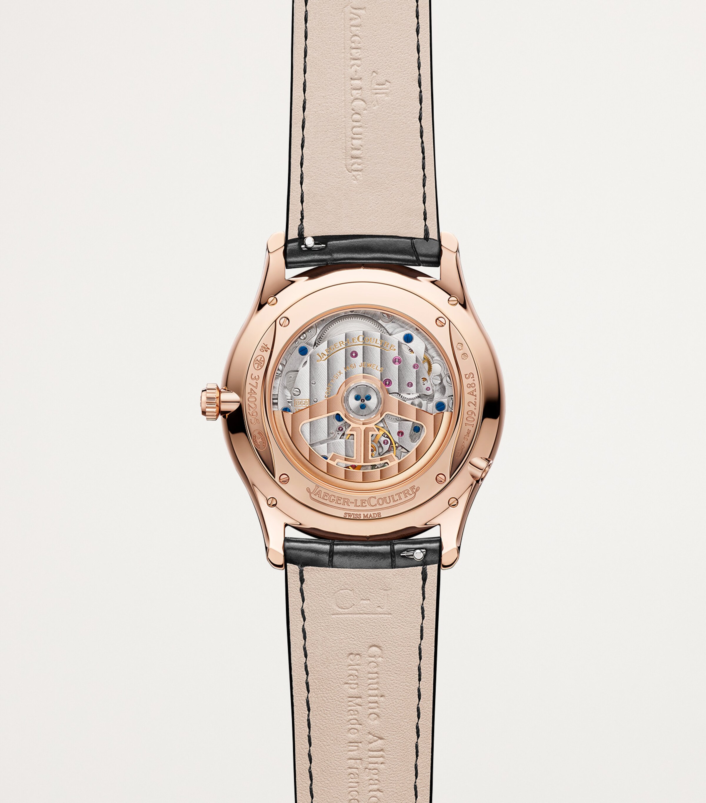 Jaeger-LeCoultre Pink Gold and Diamond Master Ultra Thin Perpetual Calendar Watch 39mm Pink Gold Image 7