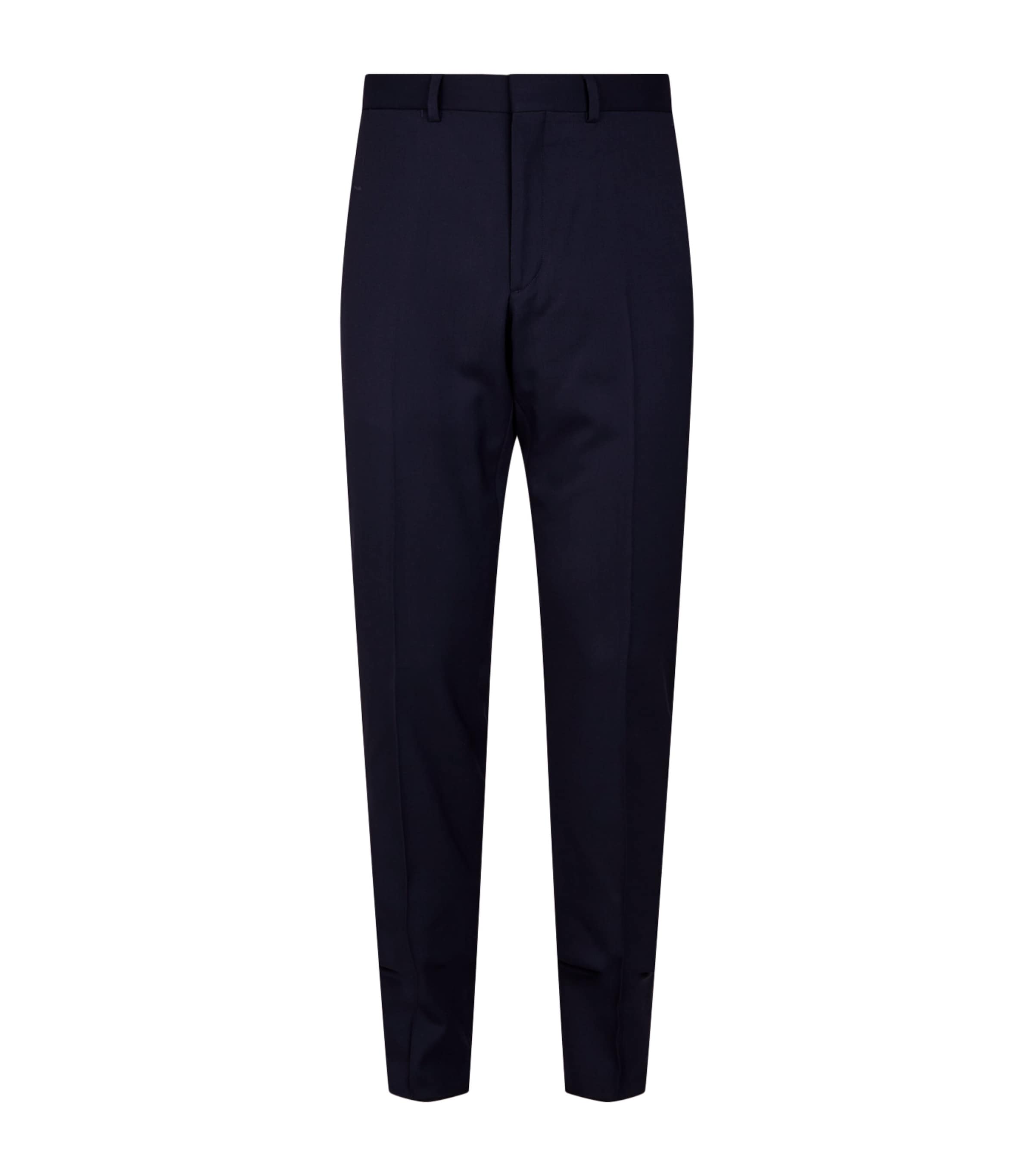 Ralph Lauren Purple Label Mens Wool Gabardine Trousers Navy Image 2