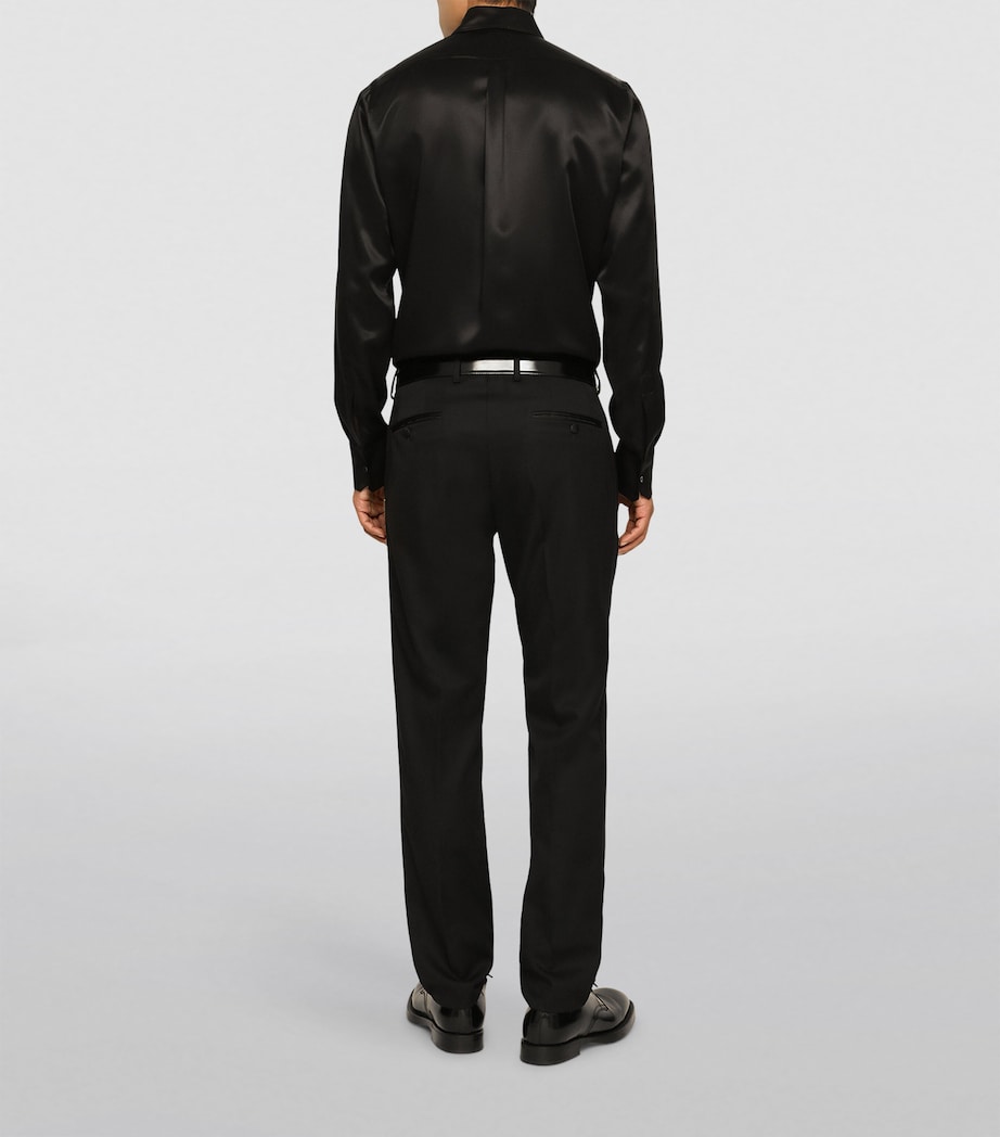 Silk Shirt N0000-BLACK Image 4