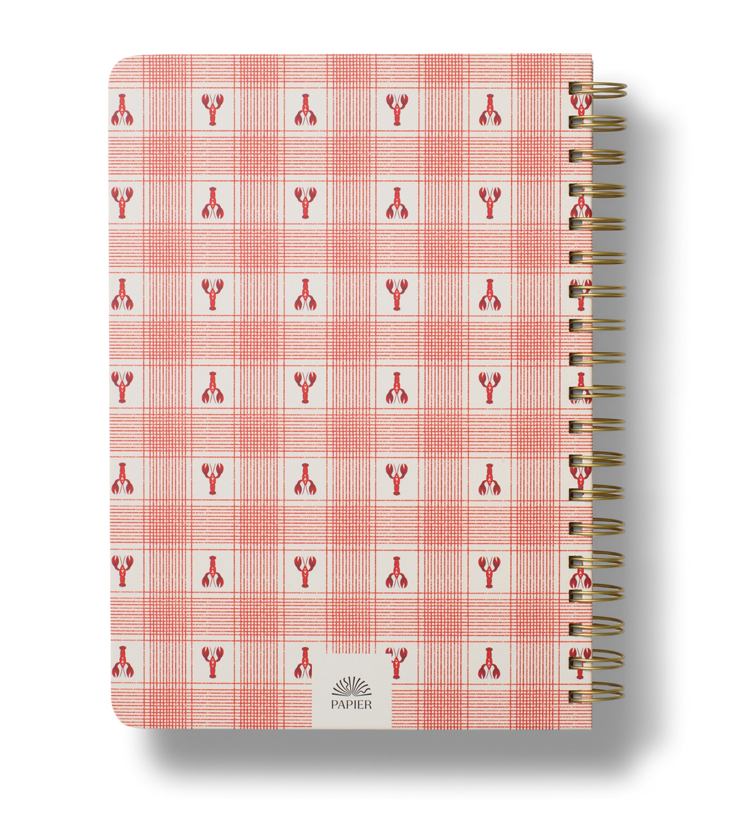 Papier Lobster Gingham Recipe Journal Red Image 2