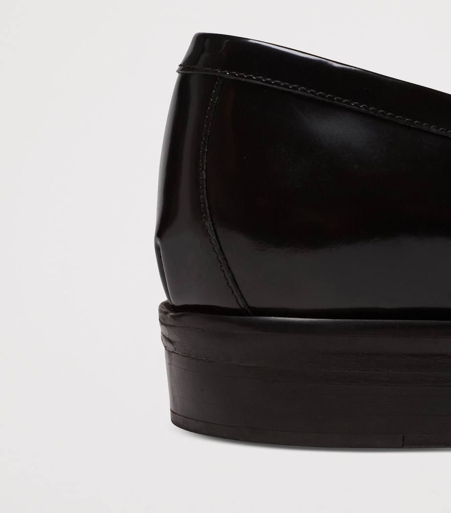 Glazed Leather Loafers 0PA NOIR Image 6