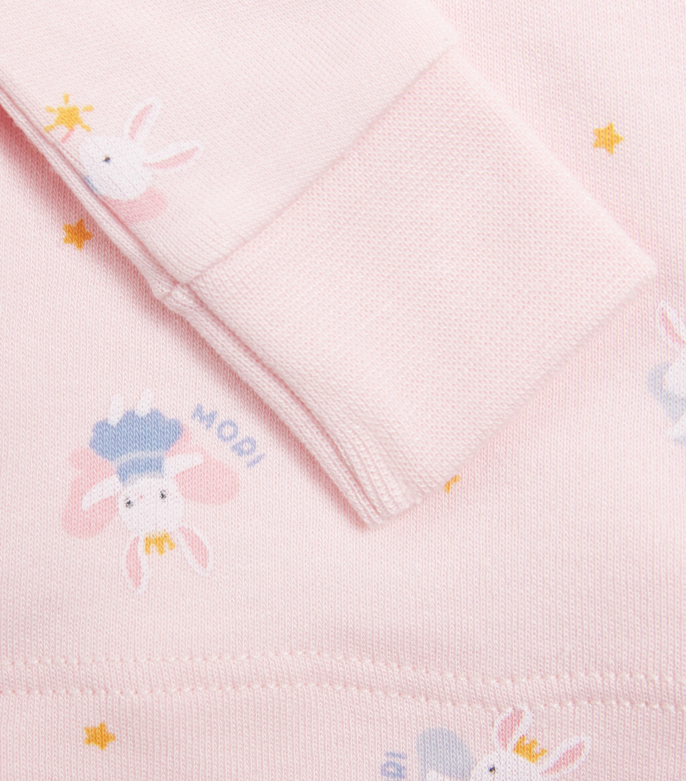 MORI Bamboo-Blend Enchanted Bunnies Pyjama Set (12-36 Months) Pink Bunny Image 4