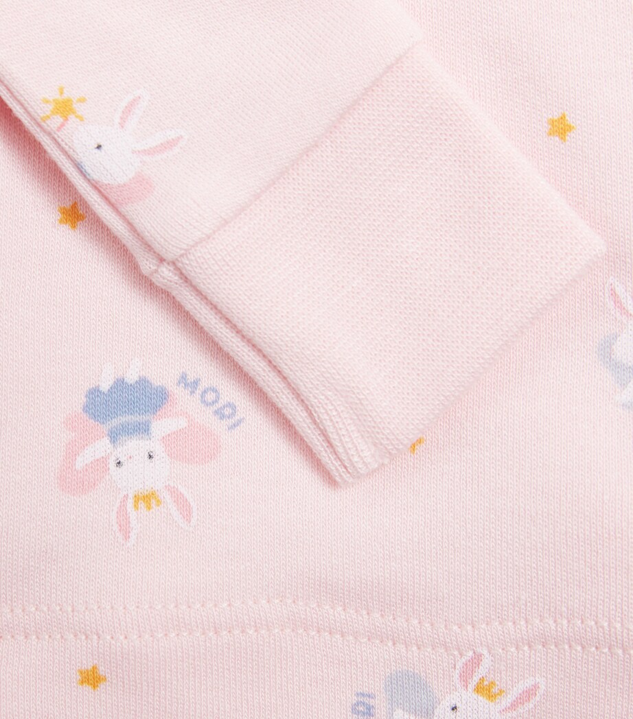 MORI Bamboo-Blend Enchanted Bunnies Pyjama Set (12-36 Months) Pink Bunny Image 4