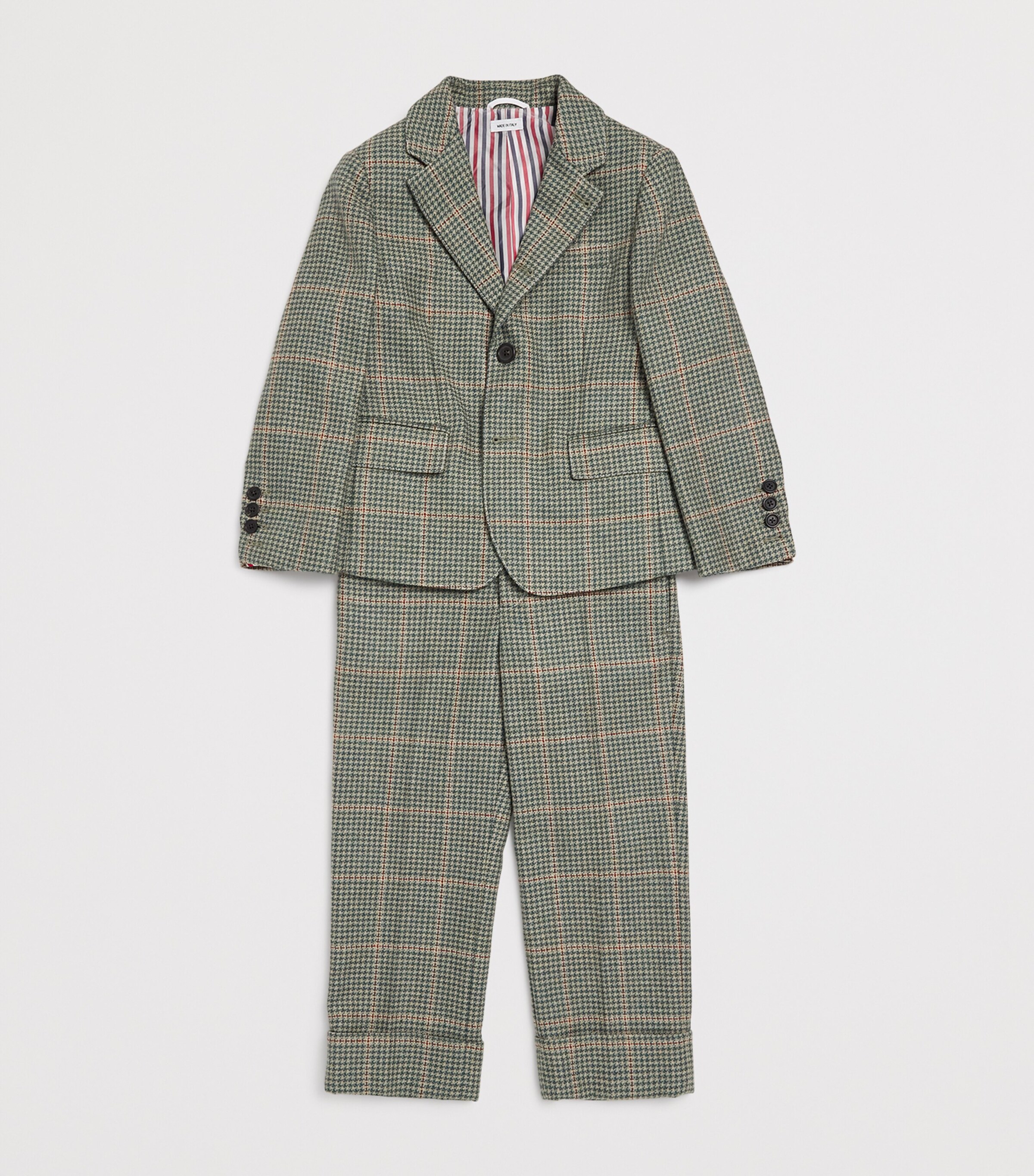Tweed Herringbone Trousers (2-12 Years) GREEN Image 3