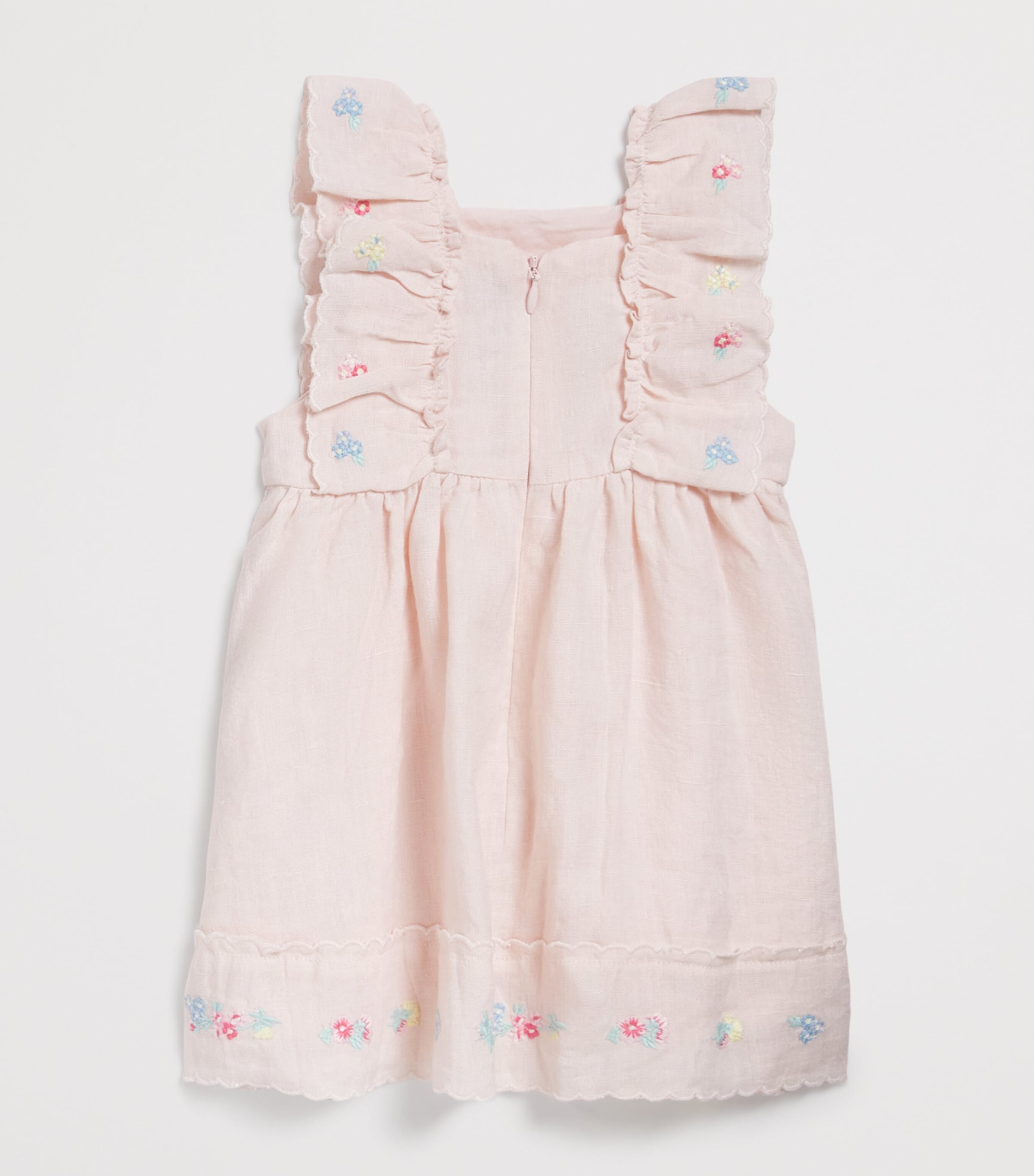 Linen Embroidered Dress (3 Months – 4 Years) 31ROSE PÂLE Image 2