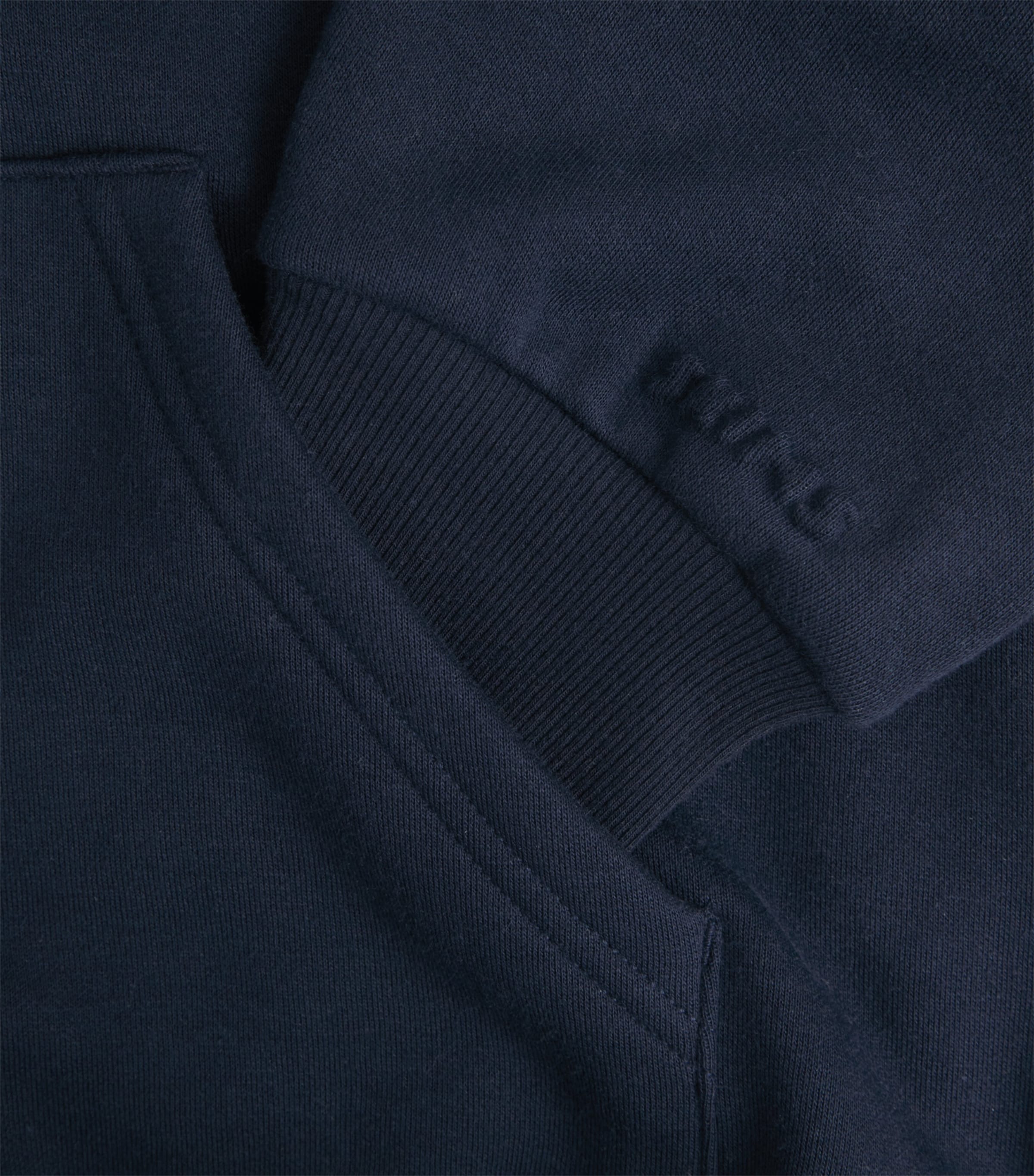 Skims Womens Cotton-Blend Fleece Classic Hoodie Navy Image 6