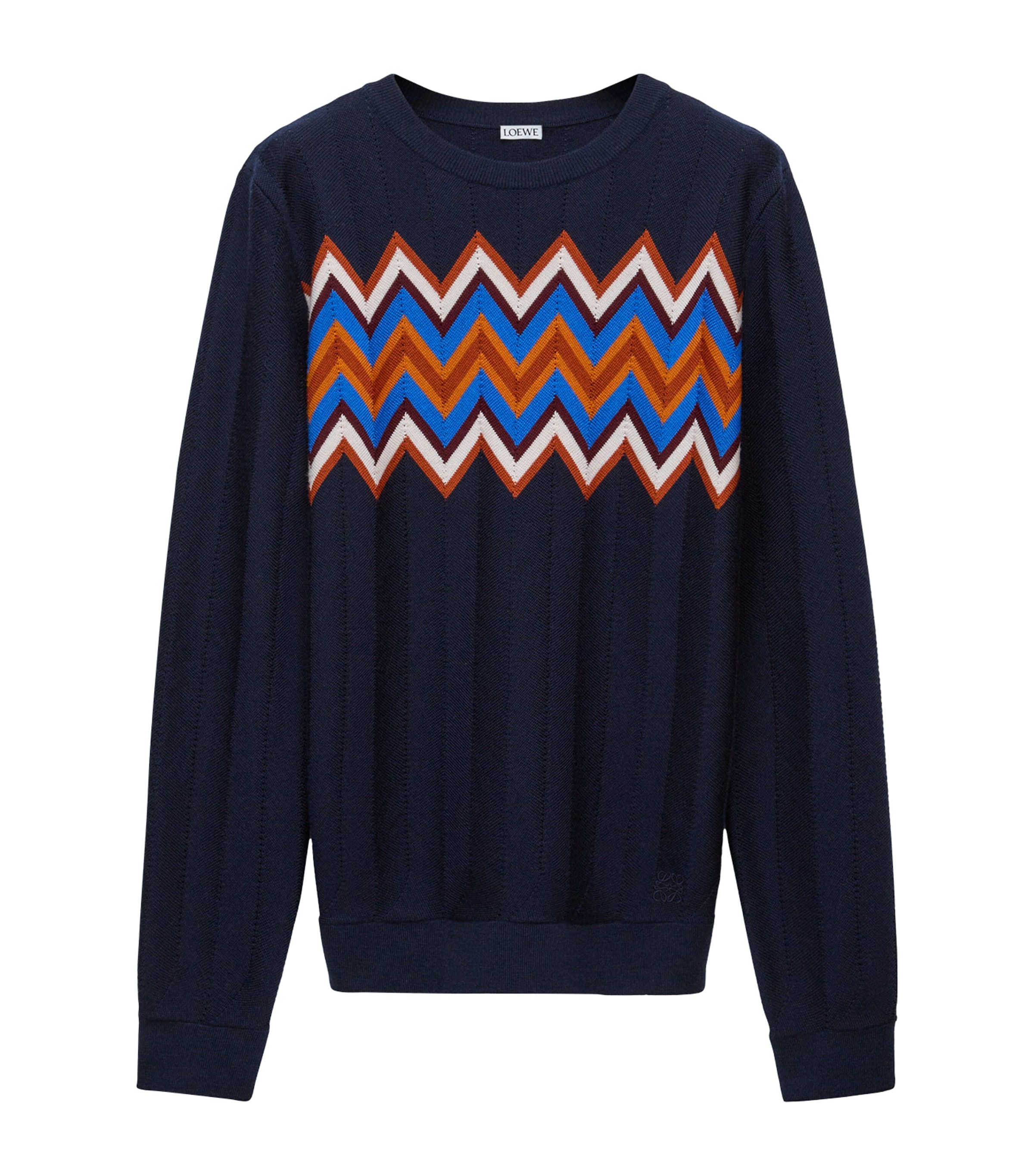 Wool-Blend Zigzag Sweater NAVY BLUE/MULTICOLOR Image 1