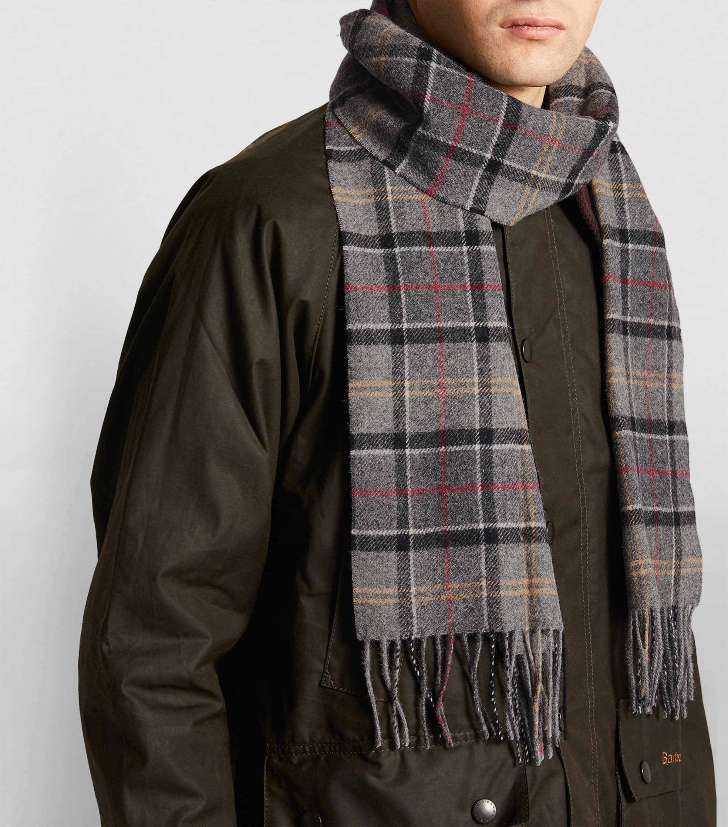 Wool Tartan Scarf MULTI Image 7