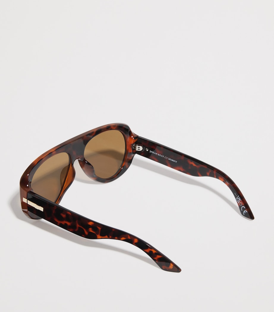 Le Specs Dream Boat Aviator Sunglasses Tortoise/brown Mono Image 3