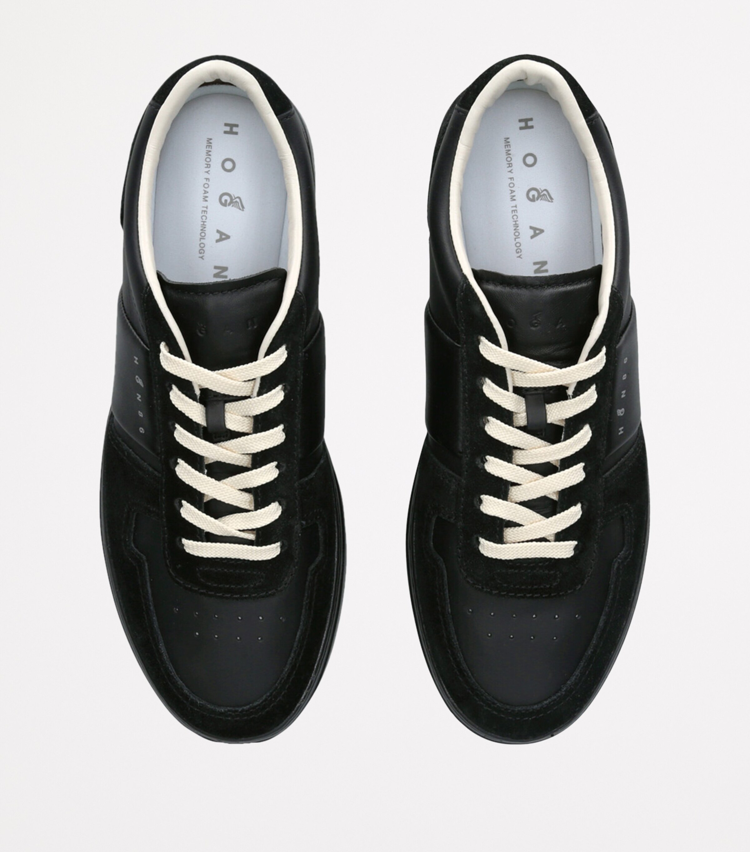 Leather-Suede H-TV Sneakers BLACK Image 4