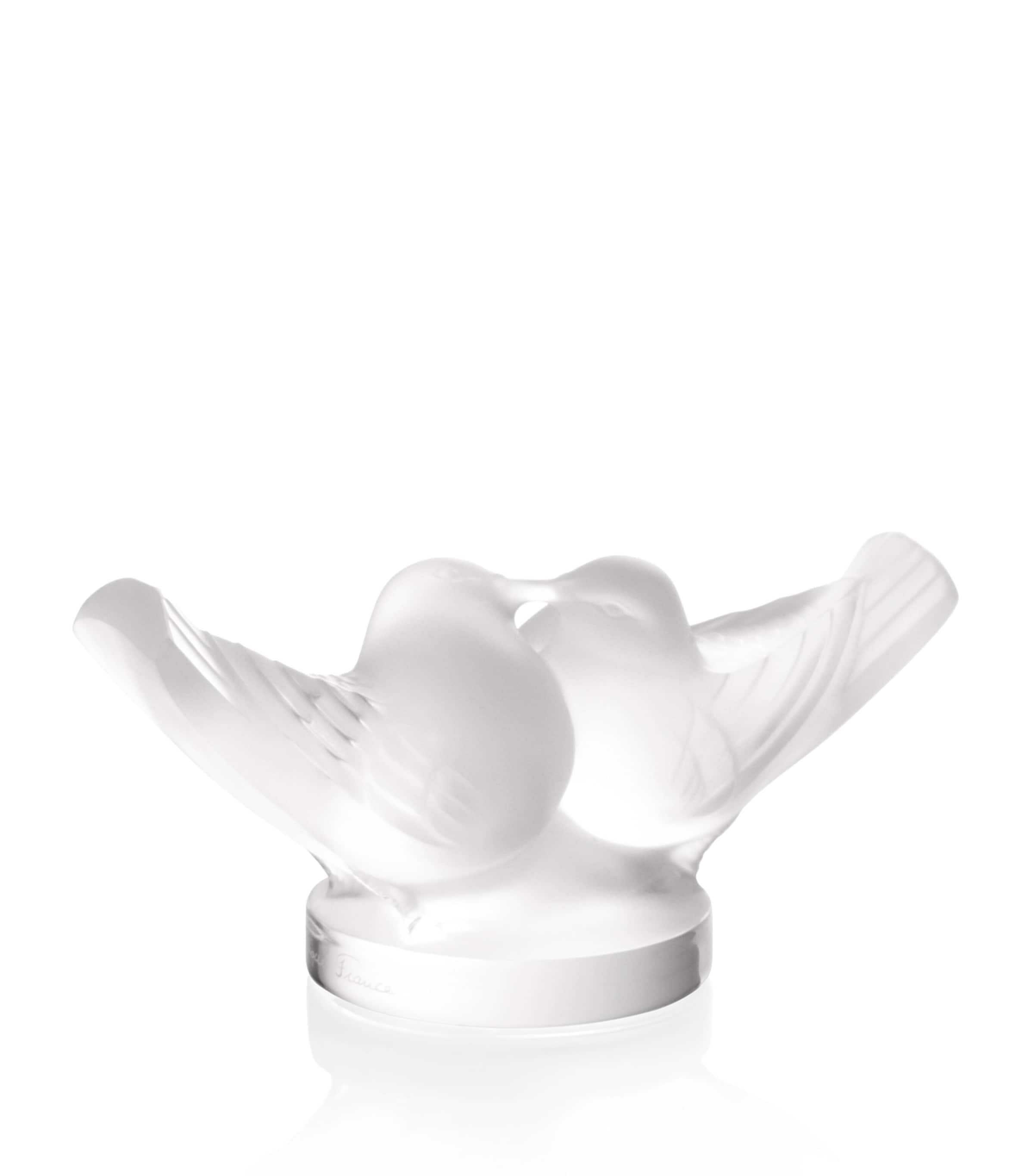 Lalique Crystal Lovebirds Sculpture (4.5cm) | Harrods US