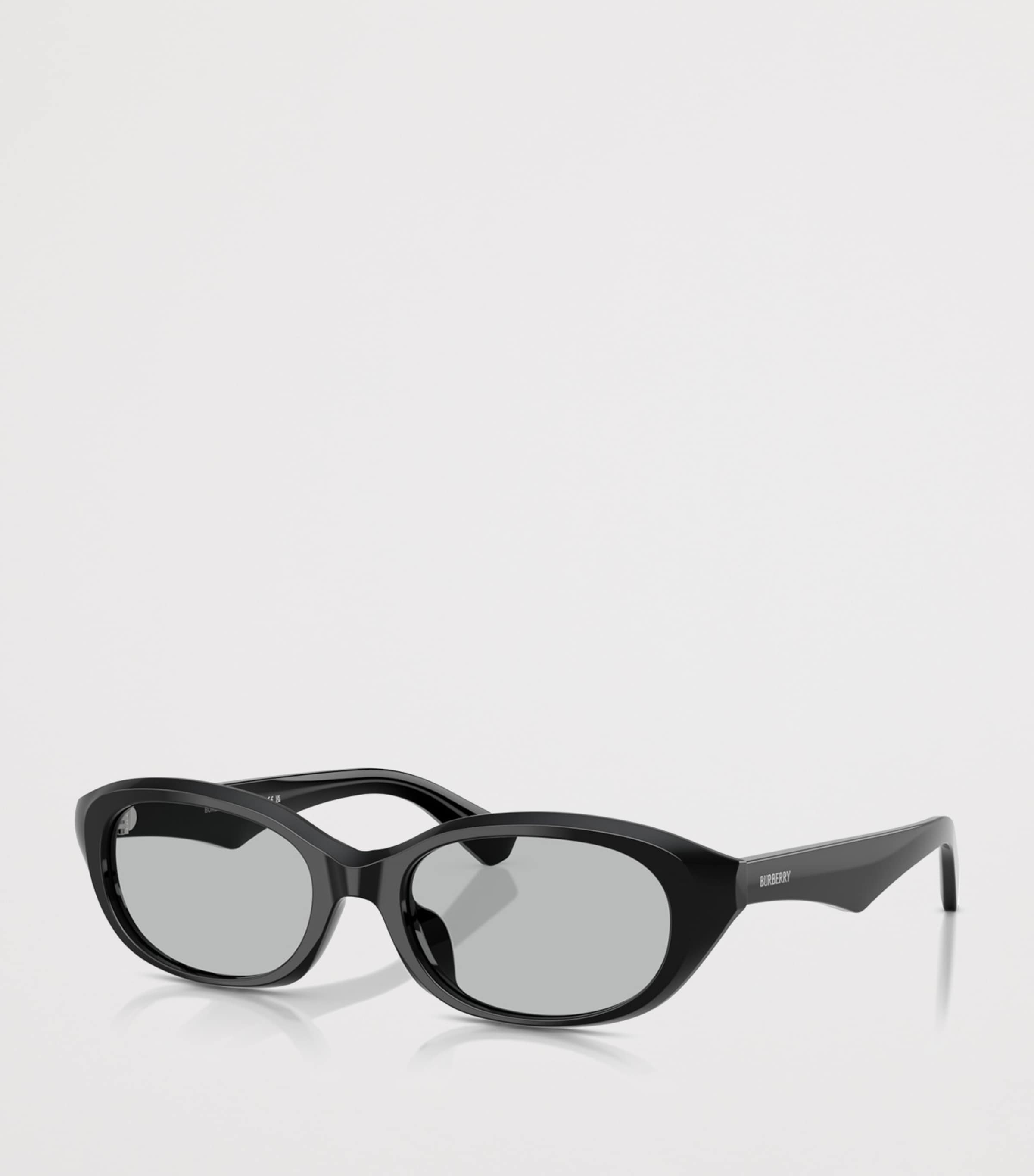 Burberry Acetate Oval Sunglasses Black Image 2
