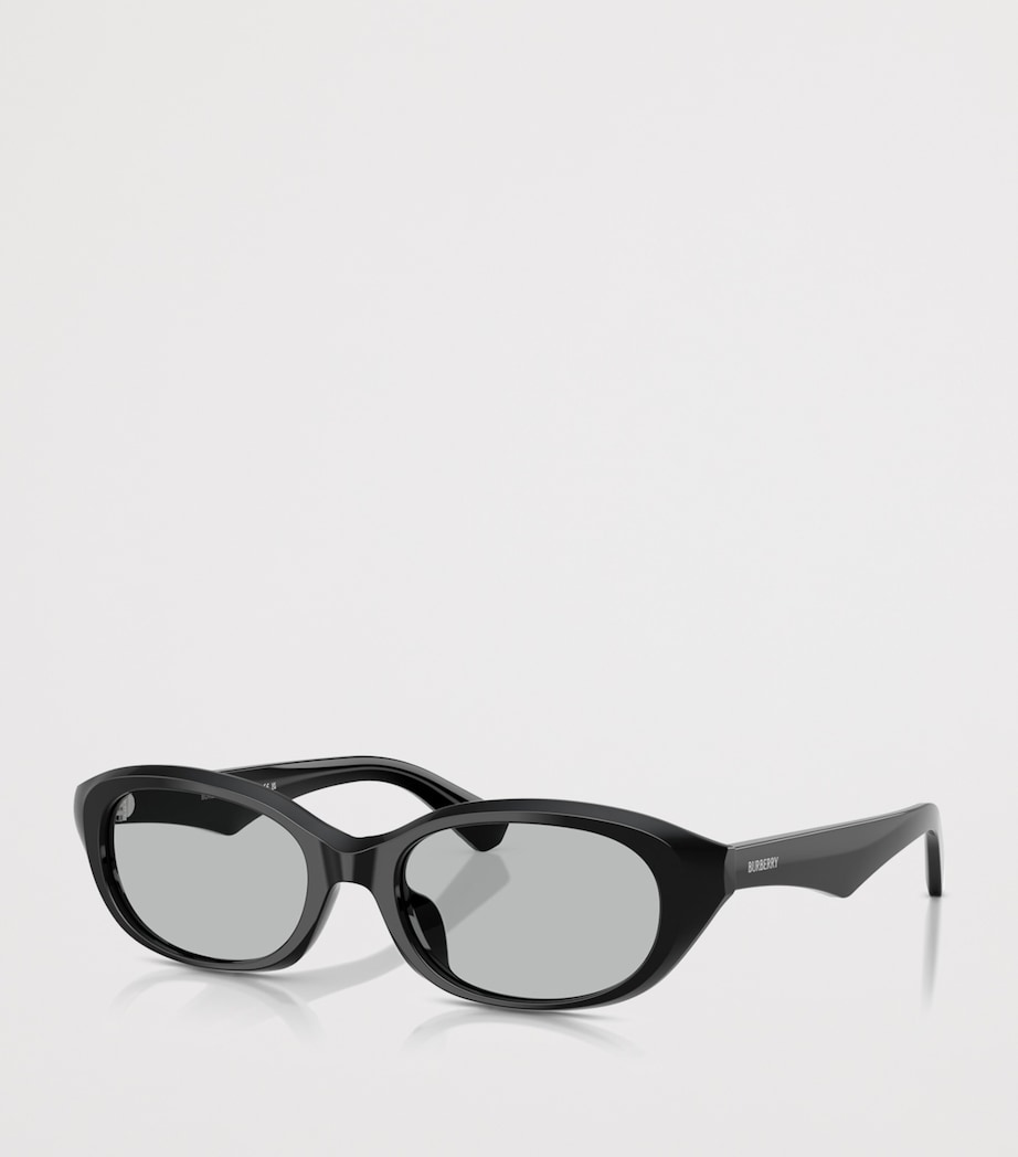 Burberry Acetate Oval Sunglasses Black Image 2