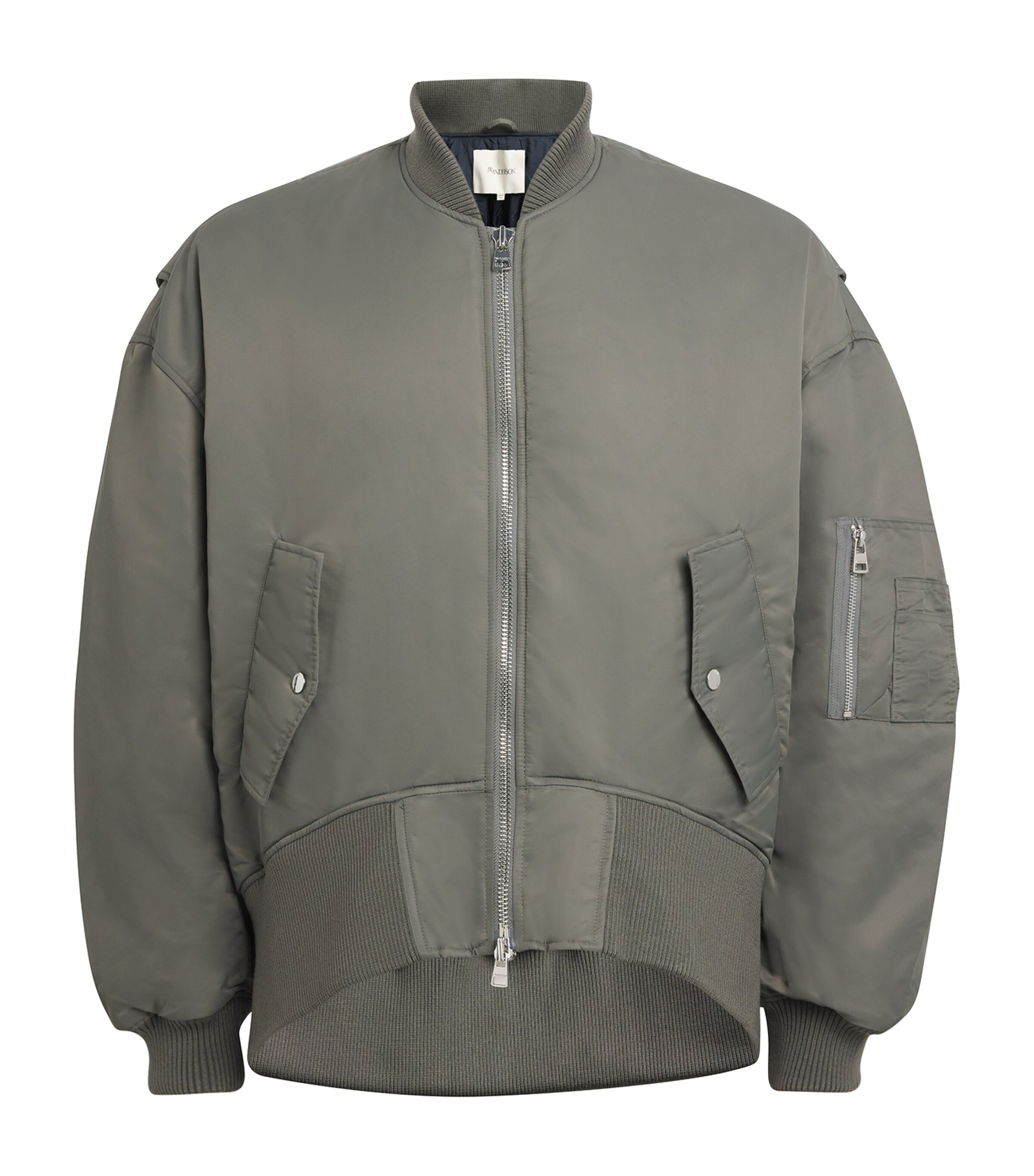 JW Anderson Mens Oversized Bomber Jacket Steel Image 1